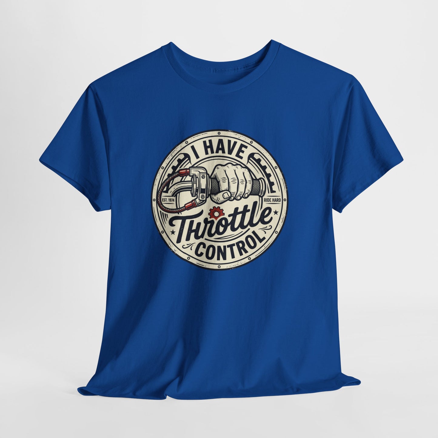 Throttle Control T-Shirt — "I Have Throttle Control" Vintage Motorcycle Tee