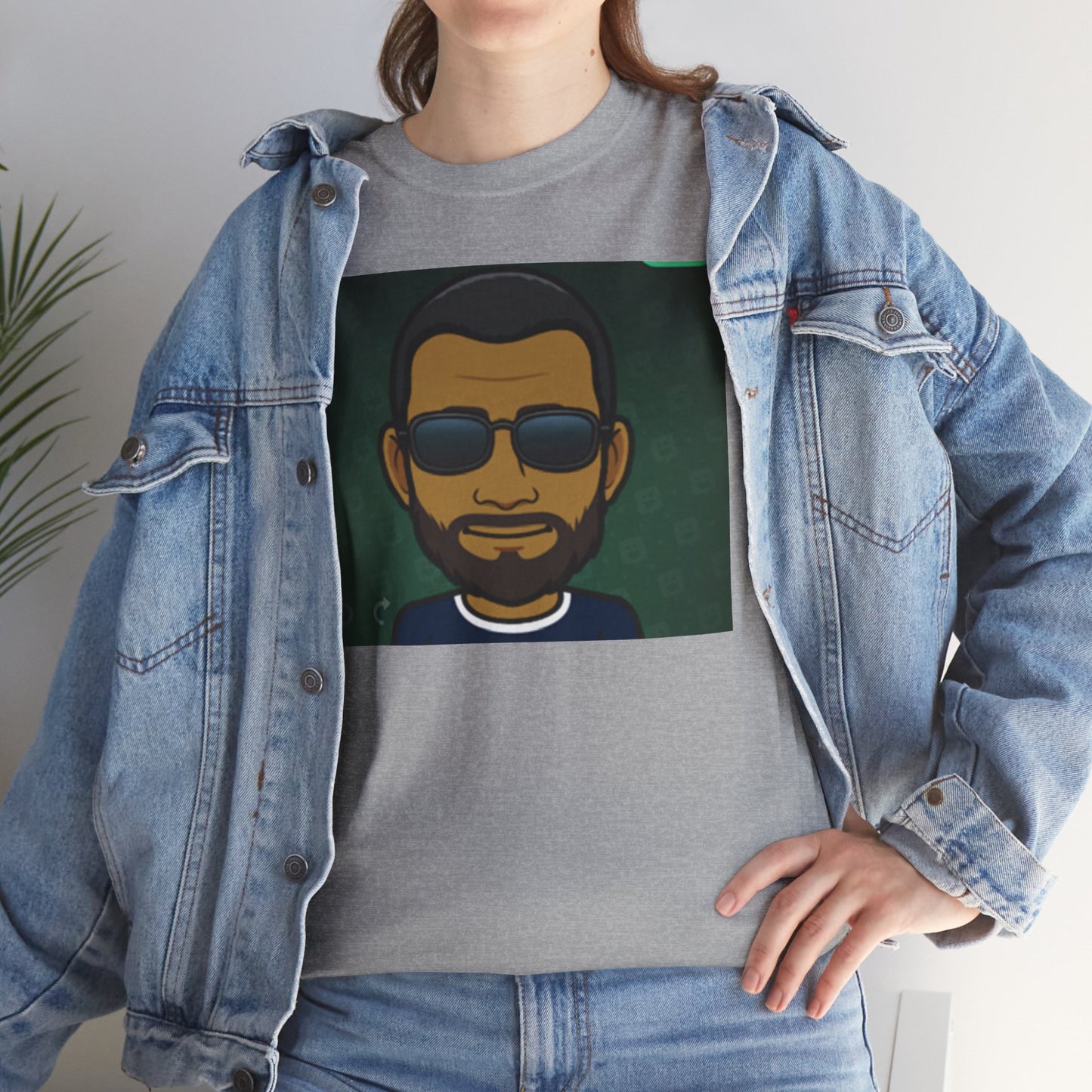 Bitmoji Portrait Tee — Cool Sunglasses Avatar Graphic T-Shirt Printify