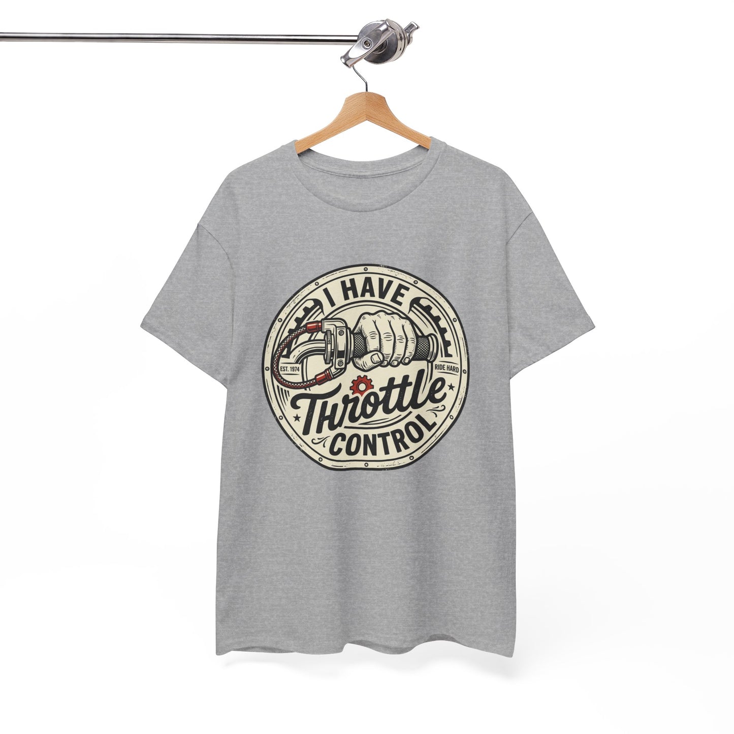 Throttle Control T-Shirt — "I Have Throttle Control" Vintage Motorcycle Tee
