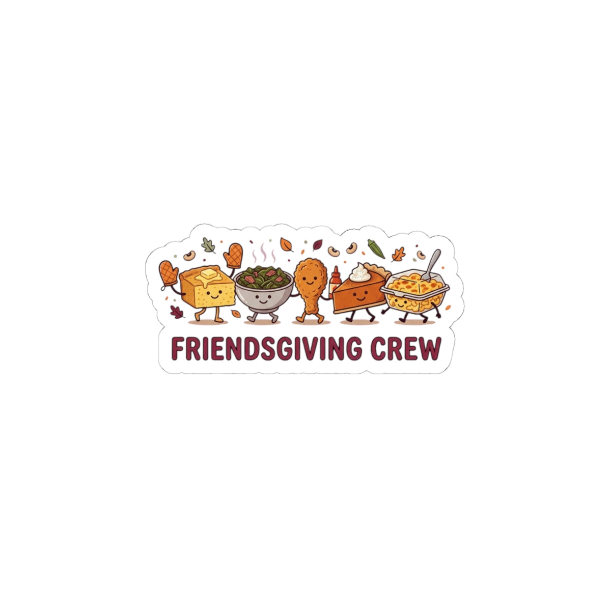 Friendsgiving Crew Sticker | Thanksgiving Thanksgiving Harvest Pumpkin Pie Turkey