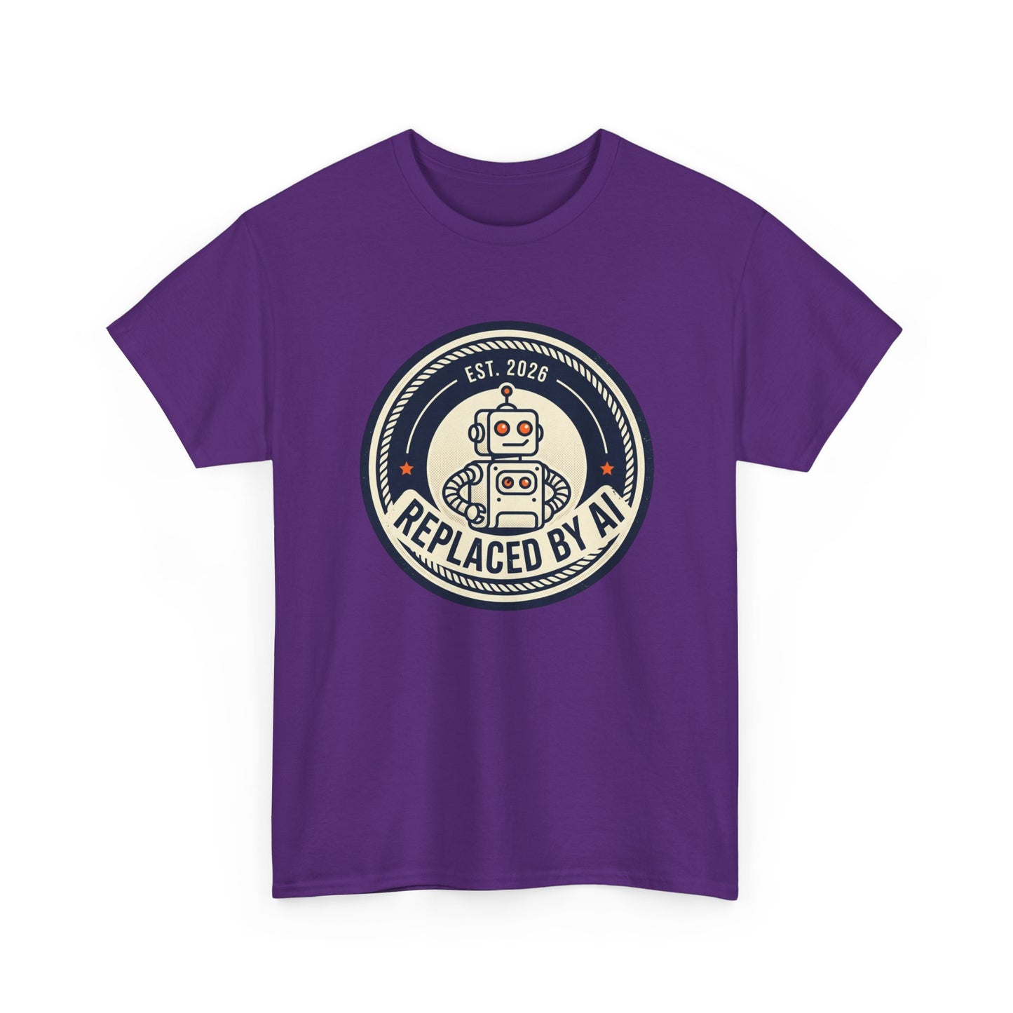 "Replaced by AI" Retro Robot Graphic Tee