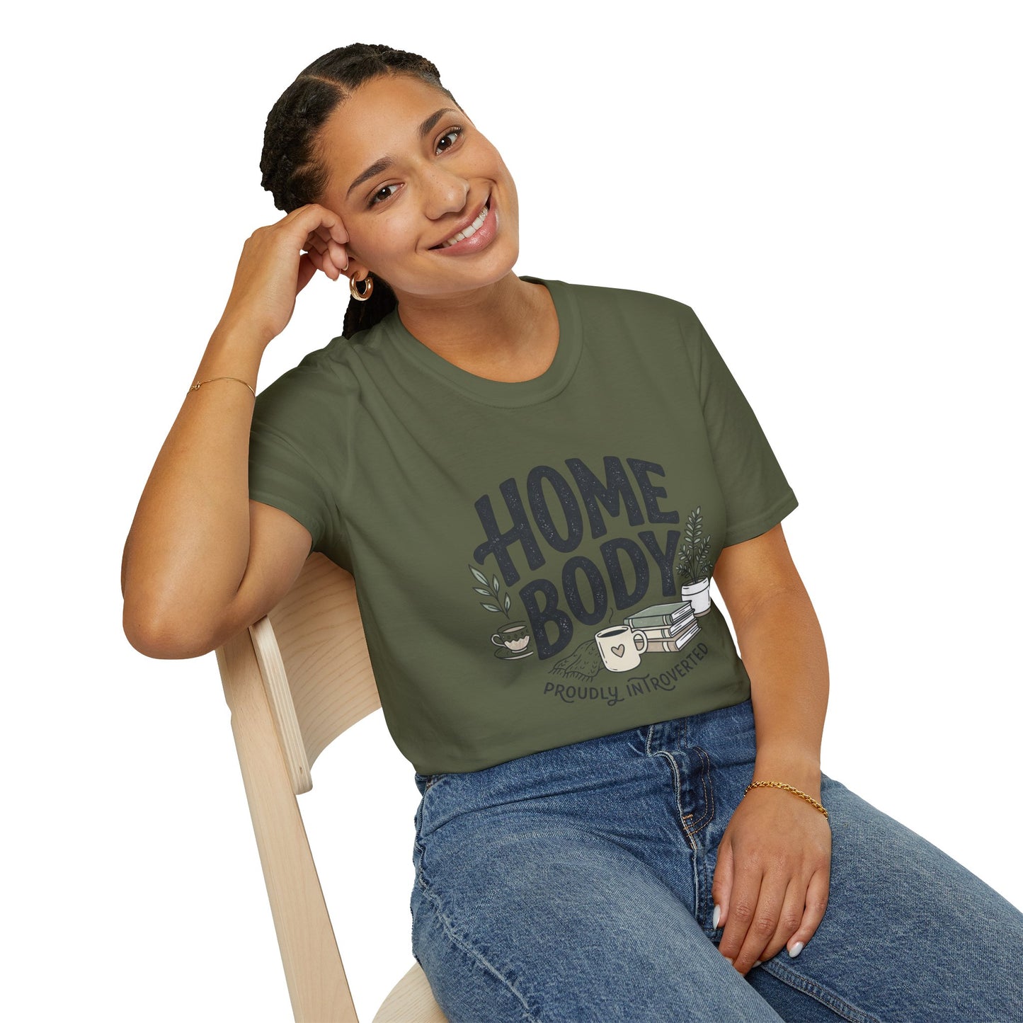 Homebody T-Shirt — 'Homebody Proudly Introverted' Cozy Graphic Tee