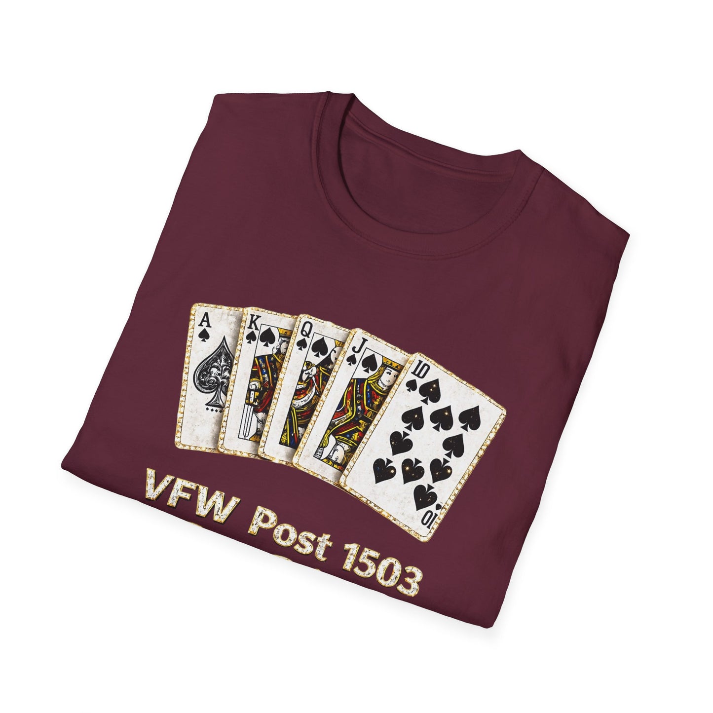 Bid Whist Playing Cards Tee — VFW Post 1503 Card Game T-Shirt