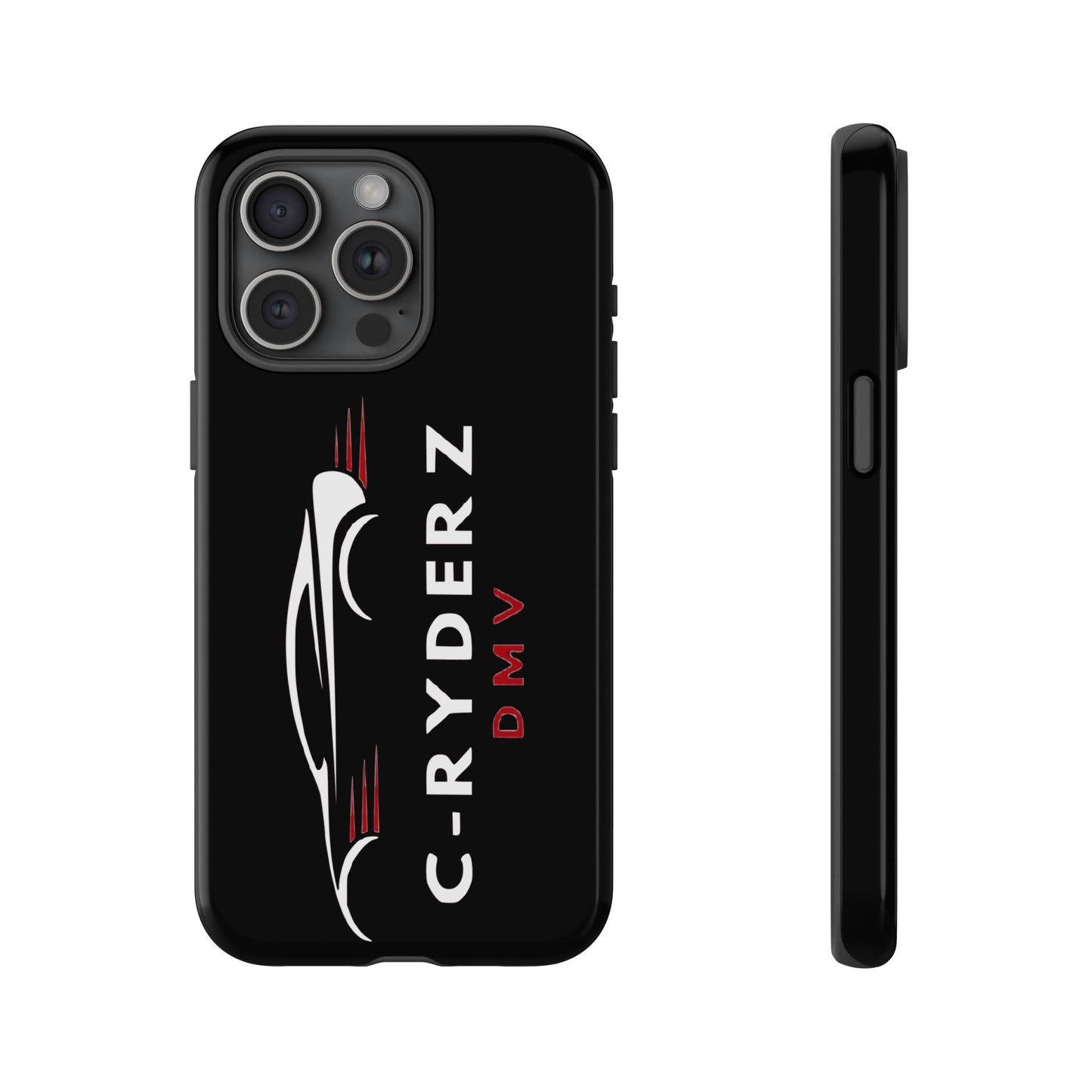 C-Ryderz DMV Black Slim Phone Case — Sporty Car Silhouette Protective Cover Printify