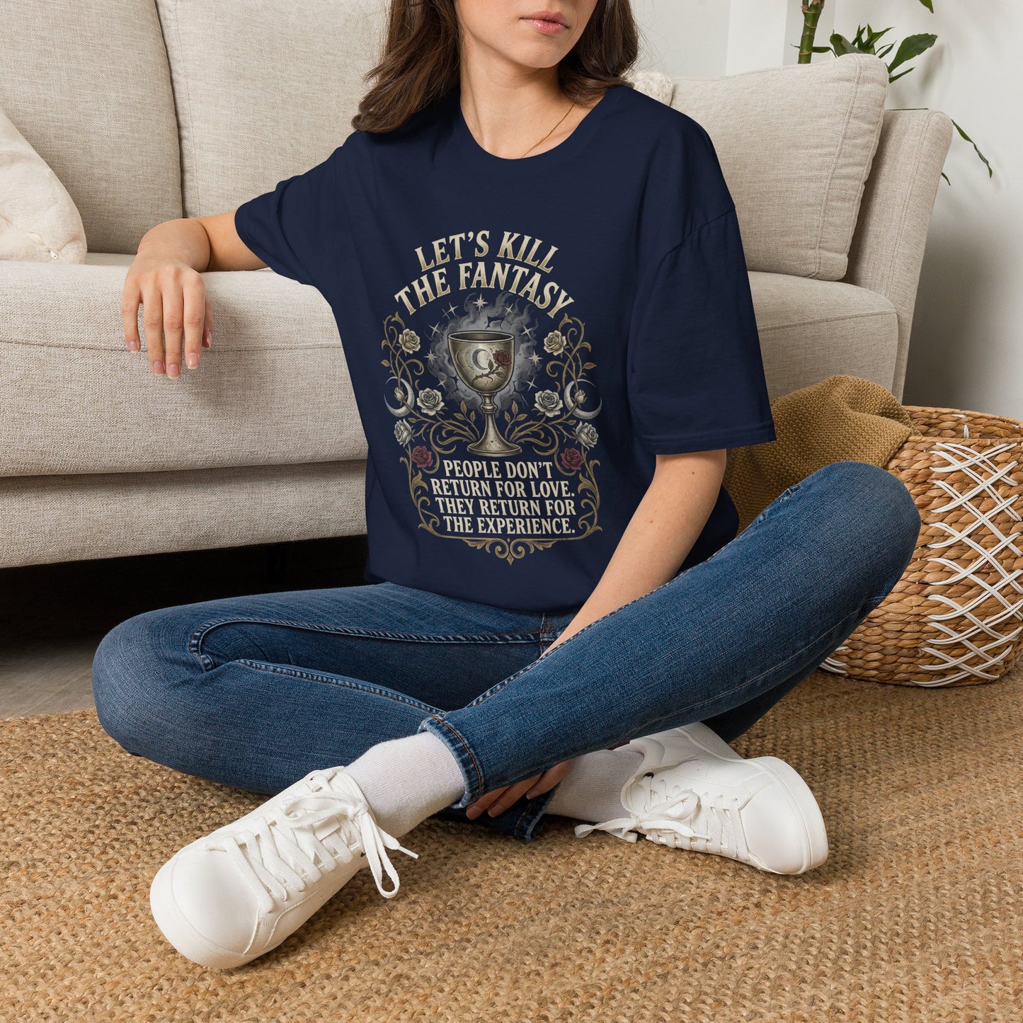 Let's Kill the Fantasy T‑Shirt — Dark Gothic Chalice Design