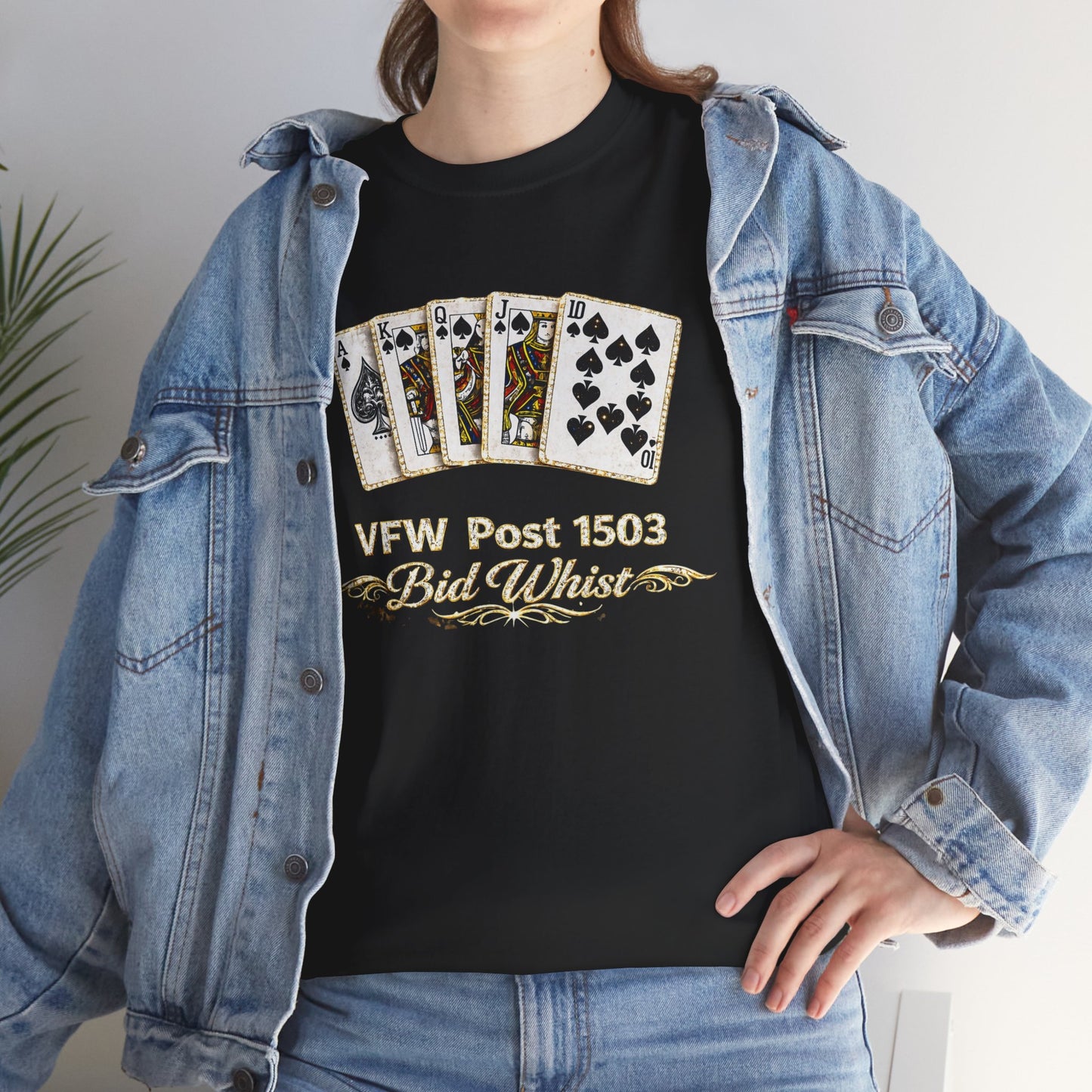 Veterans VFW Poker Night Tee – "VFW Post 1503" Playing Cards Design