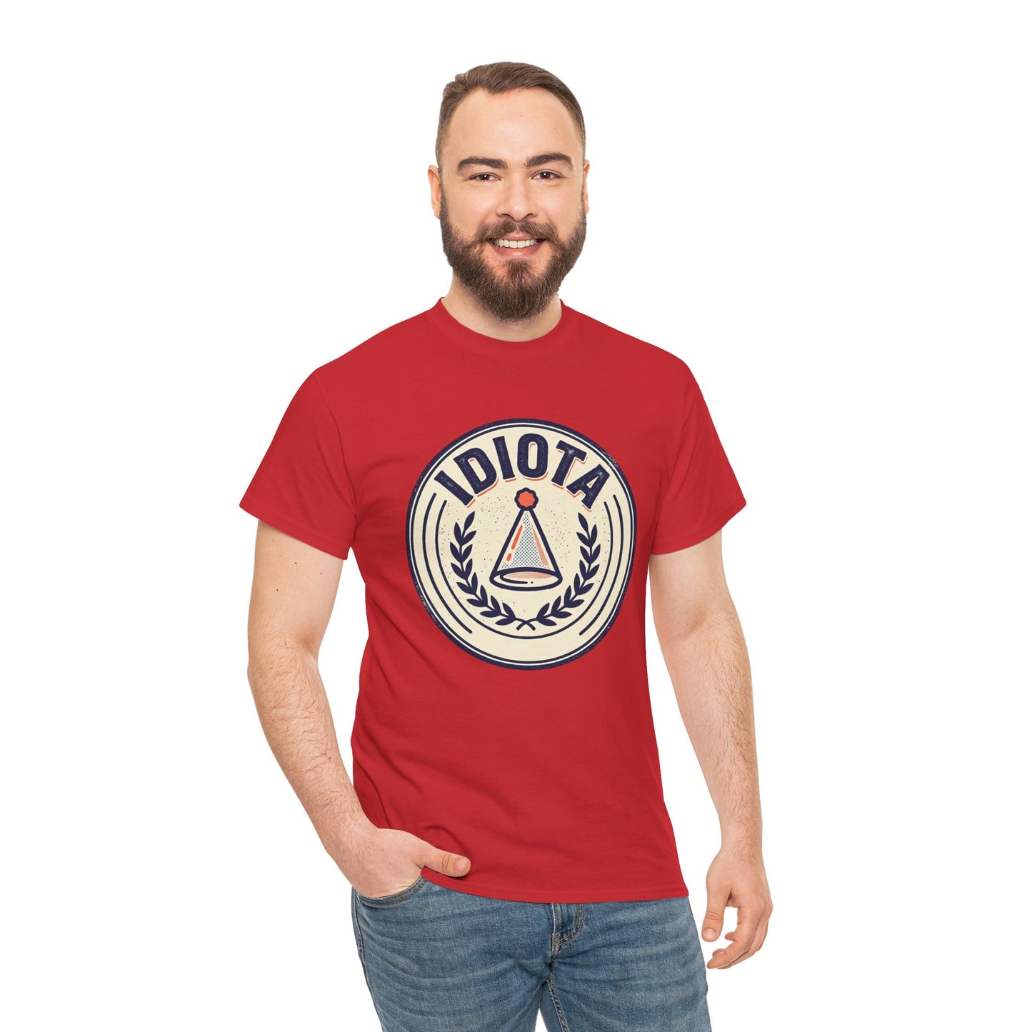 Idiota Crest T-Shirt — Vintage Emblem Graphic Tee