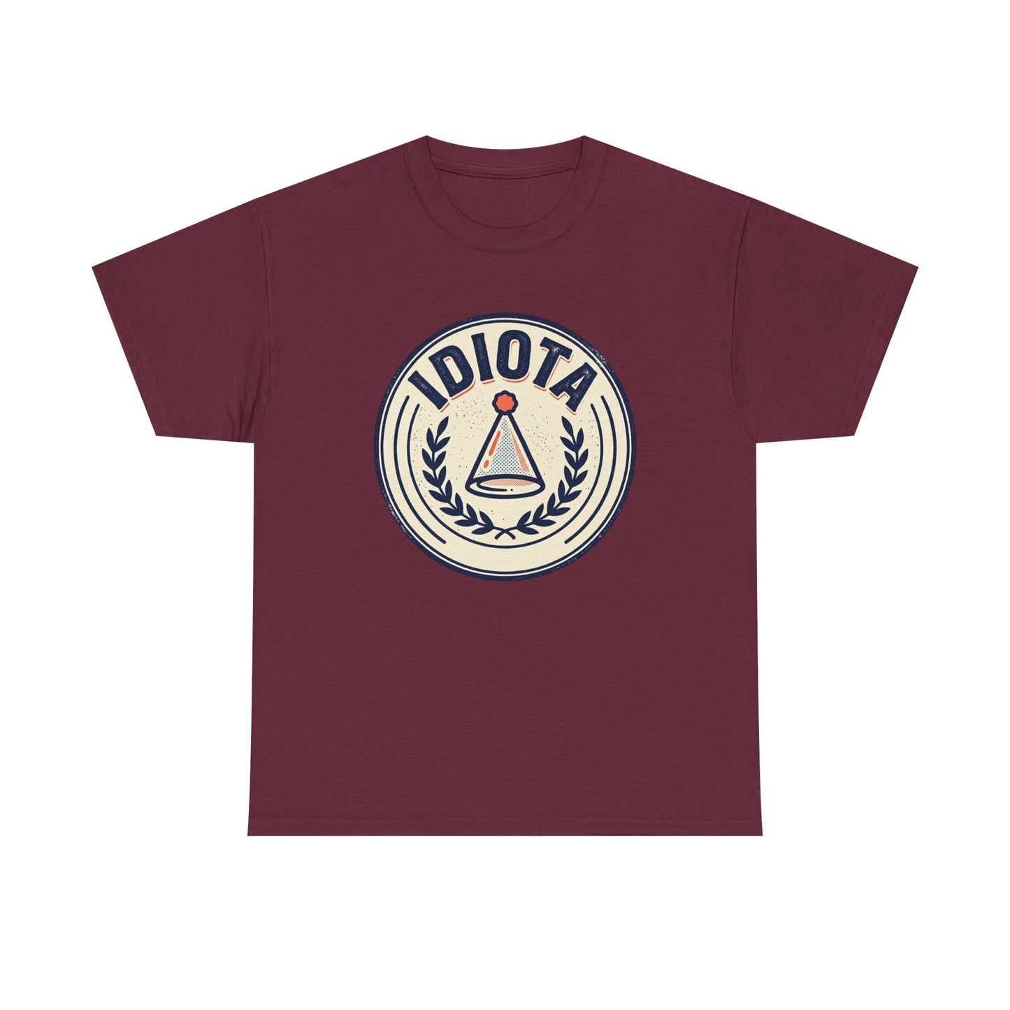 Idiota Crest T-Shirt — Vintage Emblem Graphic Tee