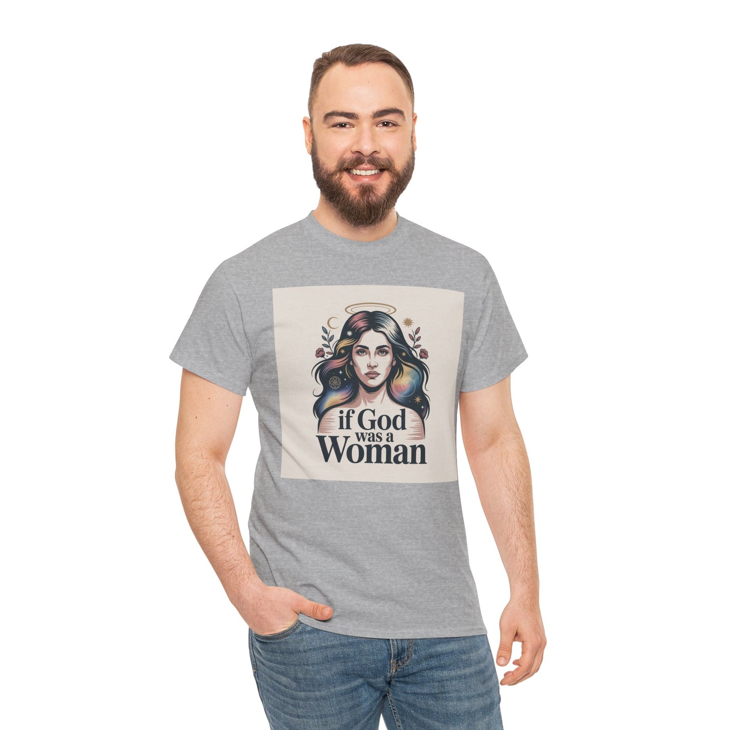 If God Was a Woman T-Shirt — Feminist Retro Portrait Tee