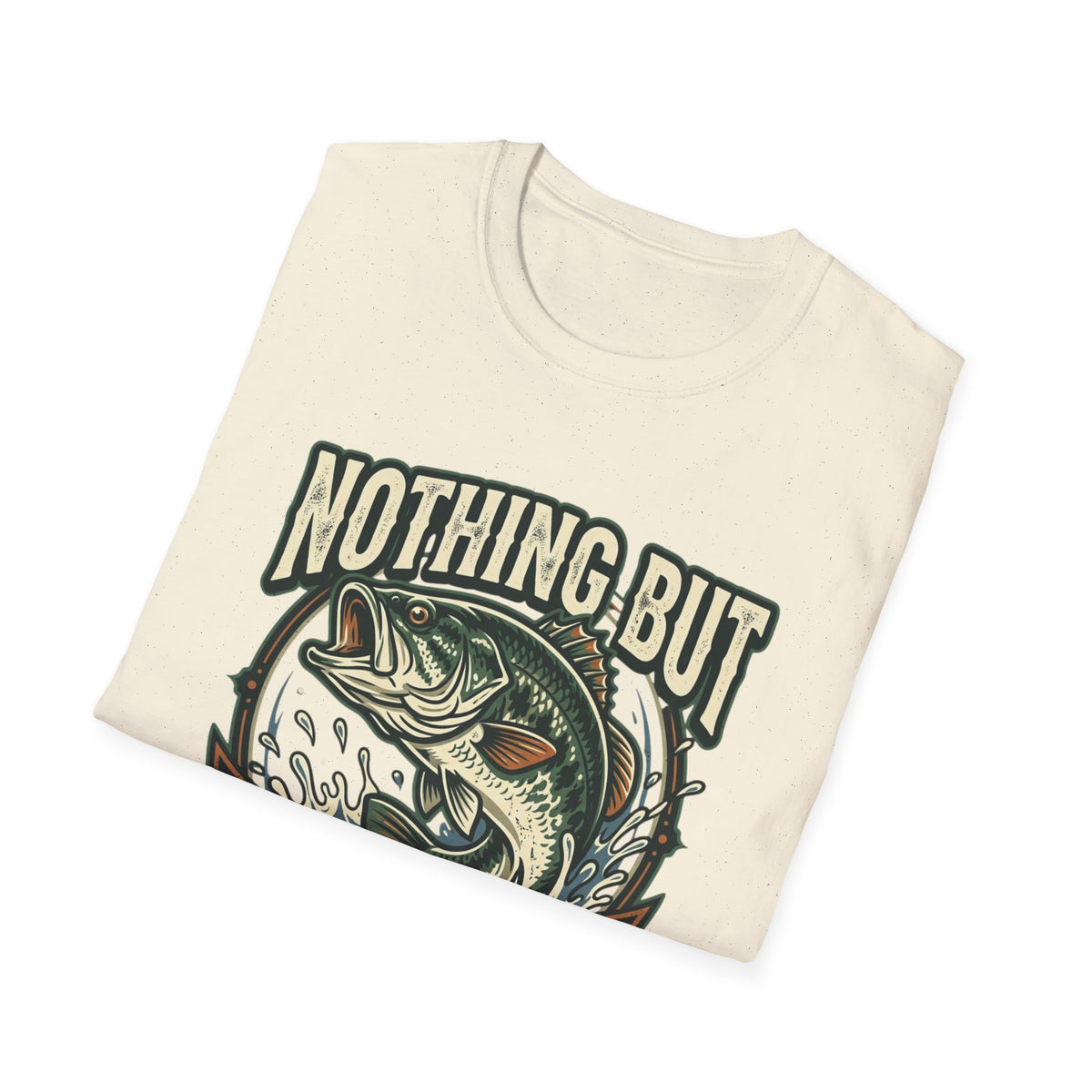 Nothing But Bass Fishing T-Shirt — Retro Largemouth Bass Graphic Tee