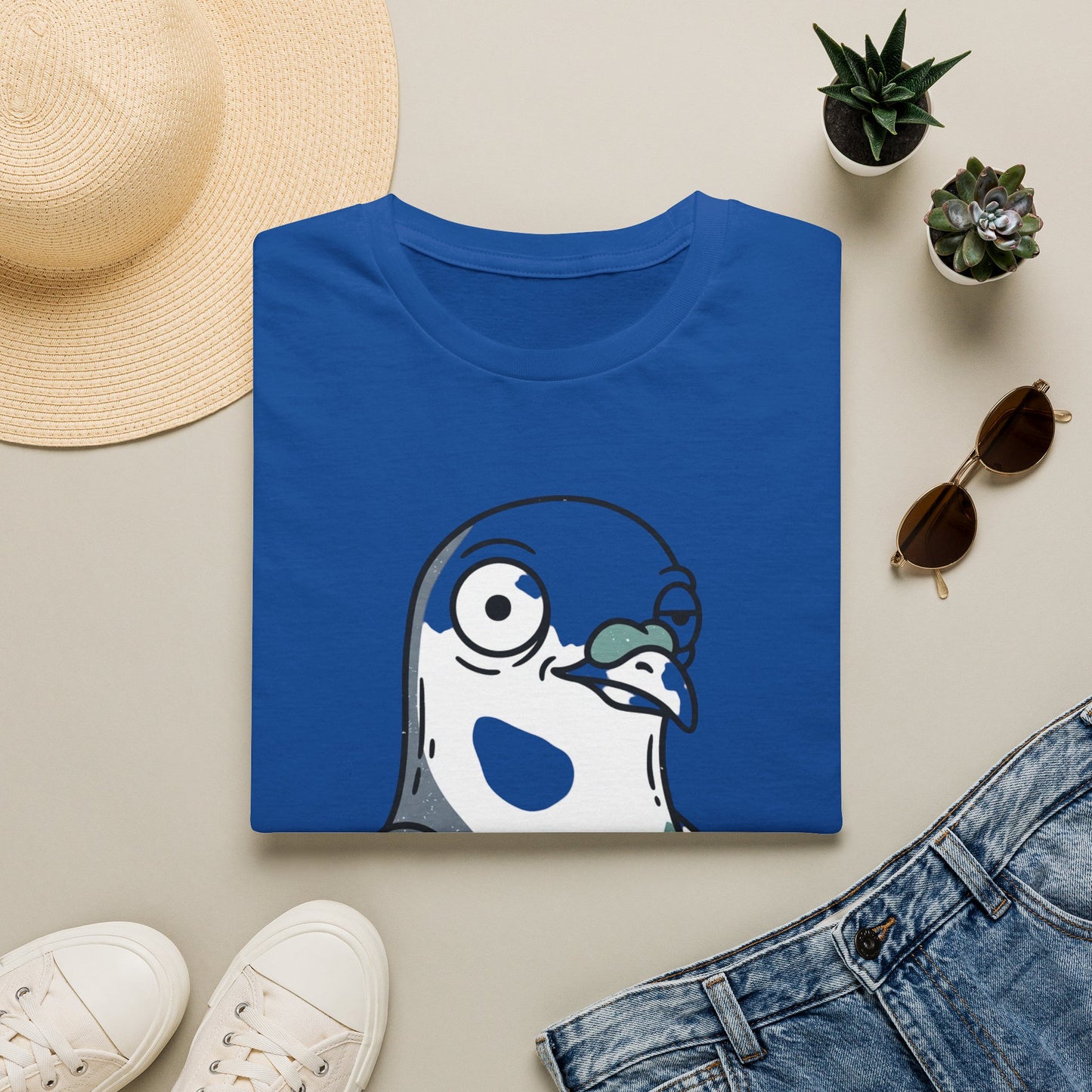 Pigeon Meme T‑Shirt — “Blink If You Want Some Of This” Funny Graphic Tee