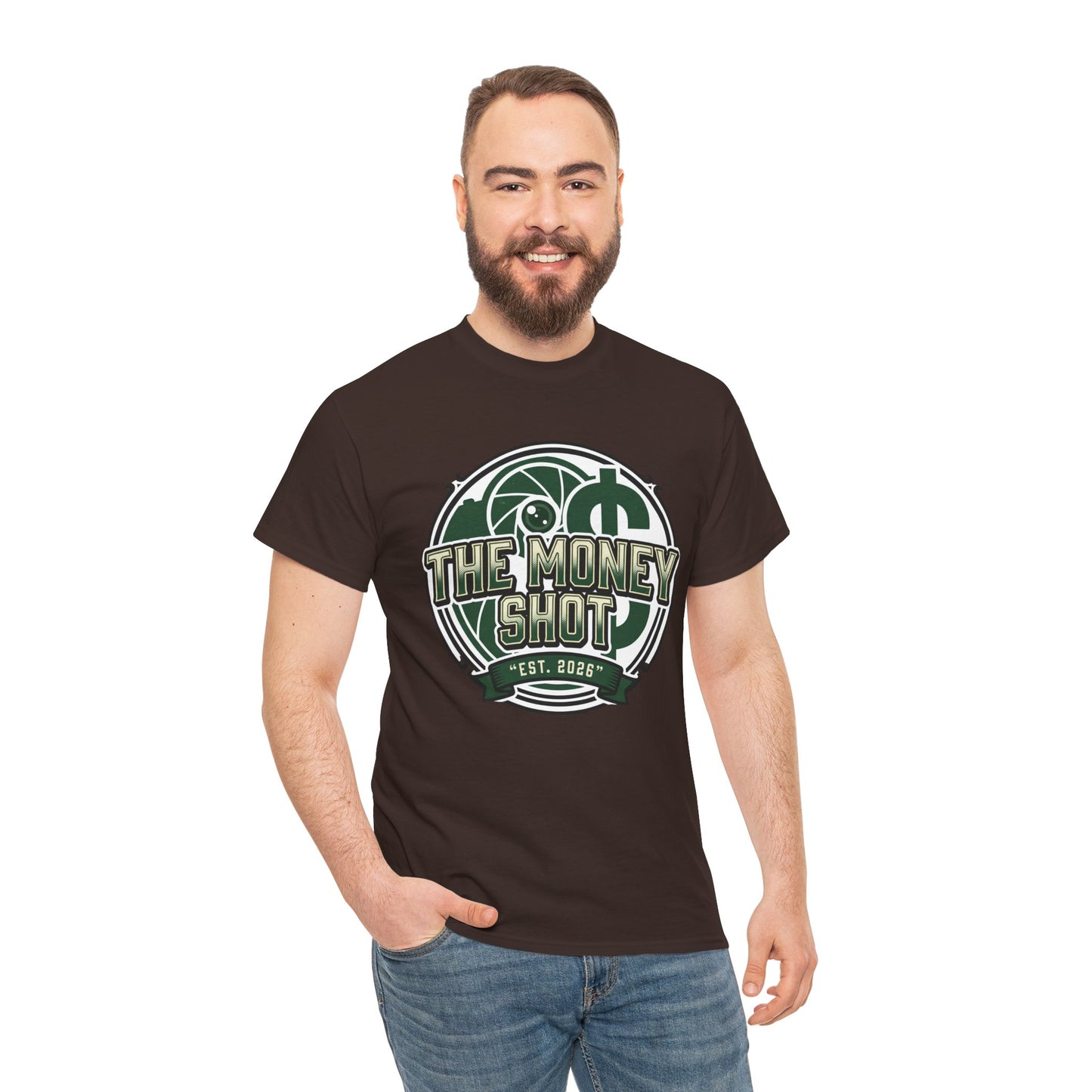The Money Shot Graphic Tee — Retro Dollar Logo T-Shirt