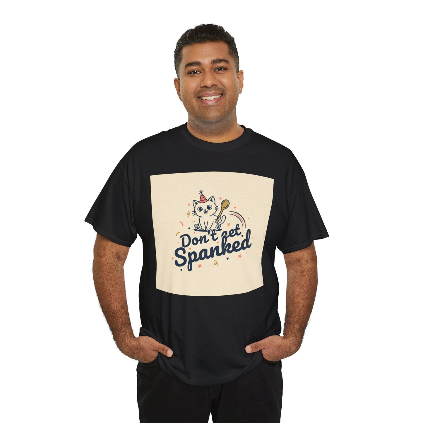 Don’t Get Spanked Cat Tee — Cute Retro Kitten Graphic T-Shirt Printify