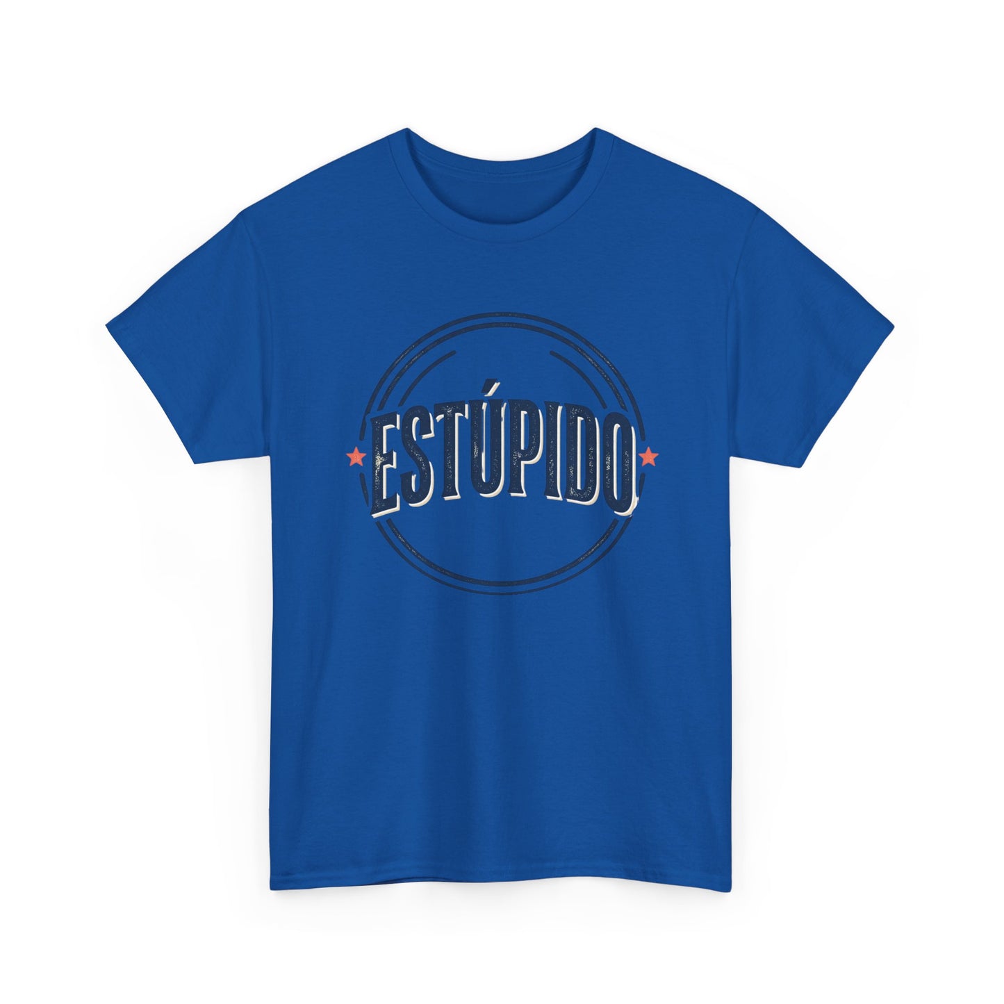ESTÚPIDO Circle Logo Graphic Tee (Spanish Funny Statement)