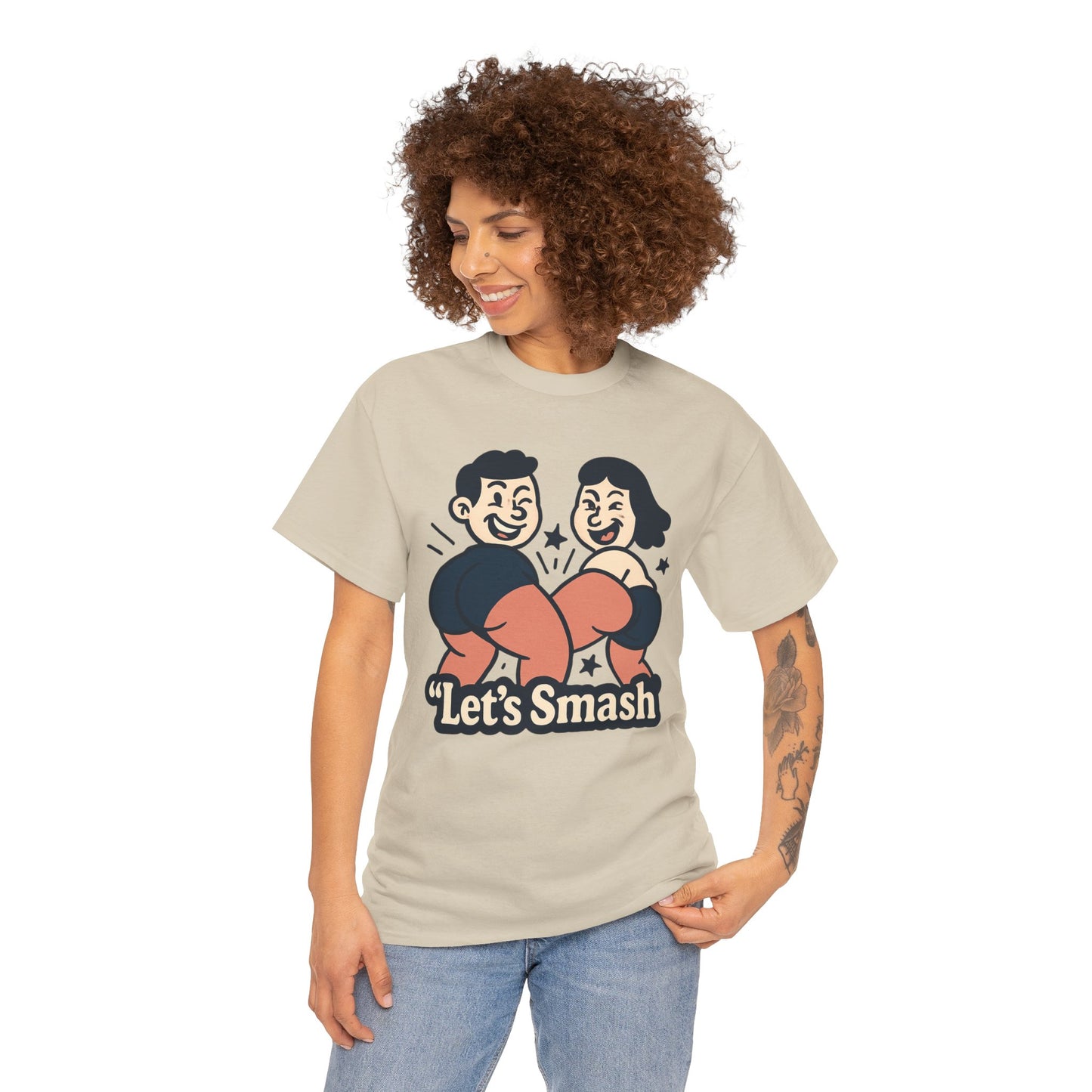 Let's Smash Tee — Retro Couples Valentine's T-Shirt