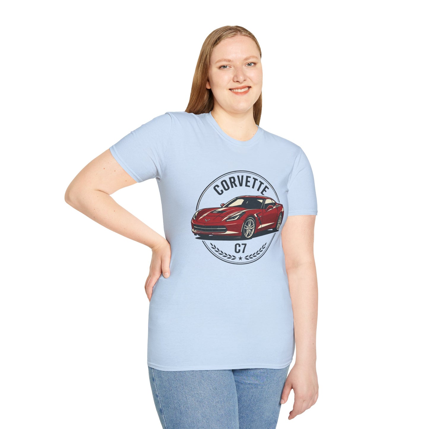 Corvette C7 Tee — Retro Red Sports Car T-Shirt