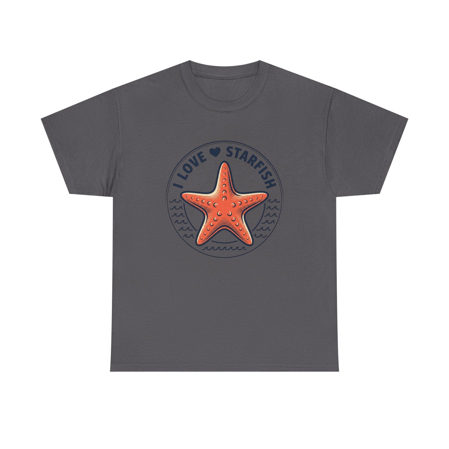 Starfish Tee — "I Love Starfish" Beach Graphic T-Shirt
