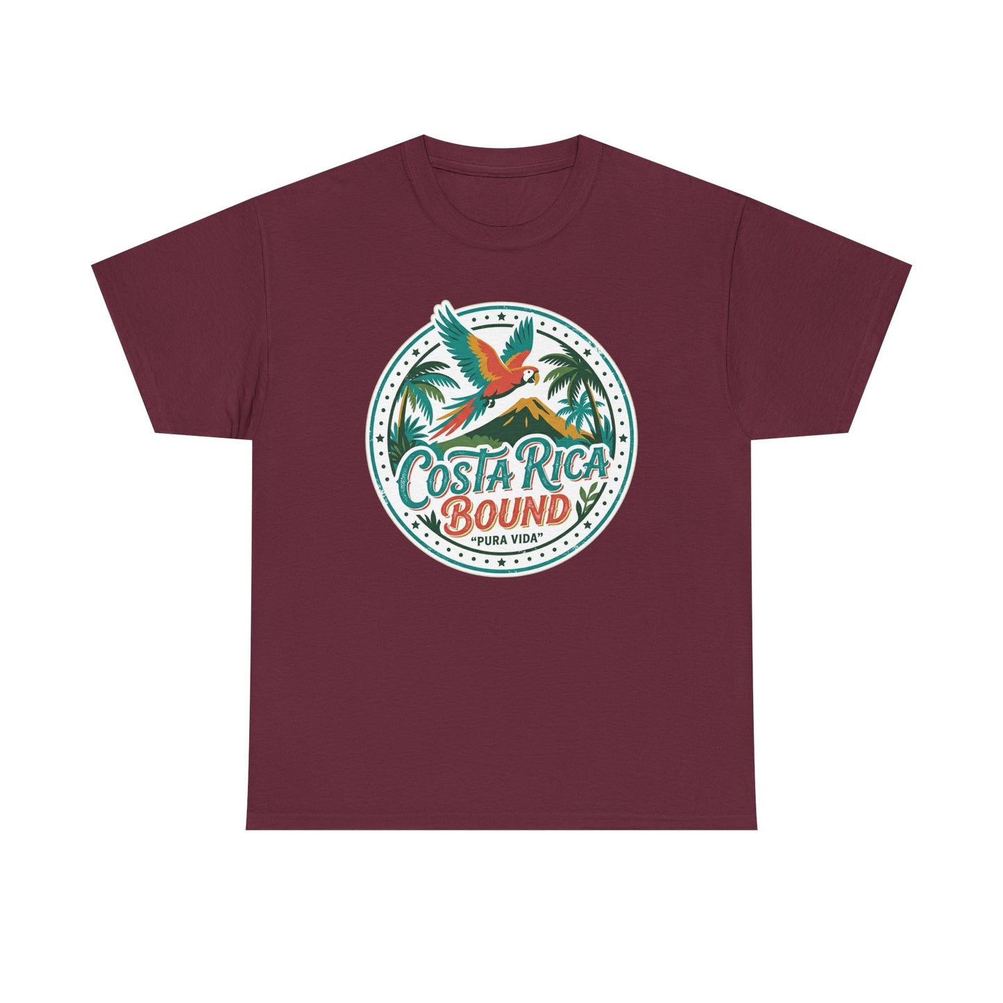 Costa Rica Bound T-Shirt — Tropical Parrot Travel Tee Printify