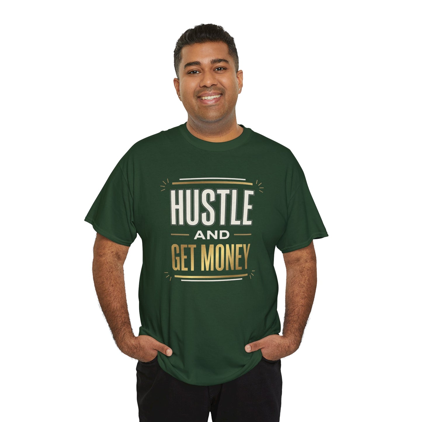 Hustle and Get Money Tee - Motivational Streetwear Graphic T-Shirt