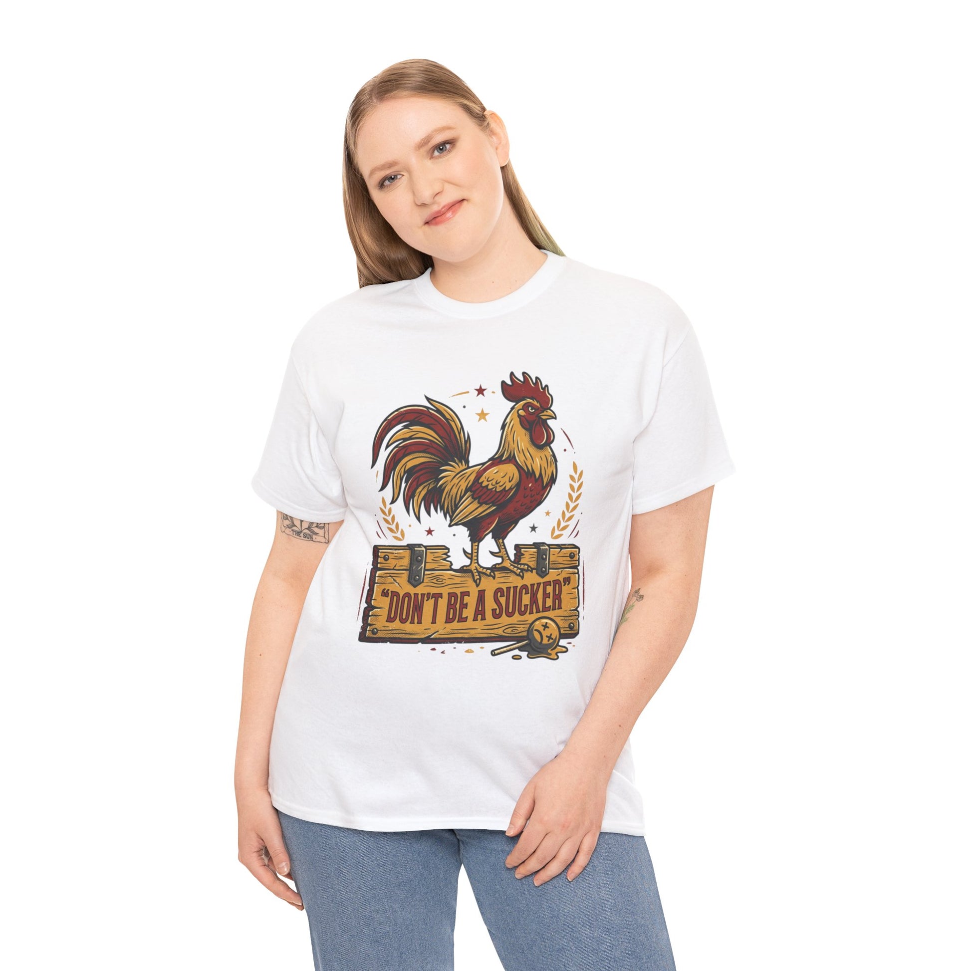 Rooster 'Don't Be a Sucker' Graphic Tee Printify