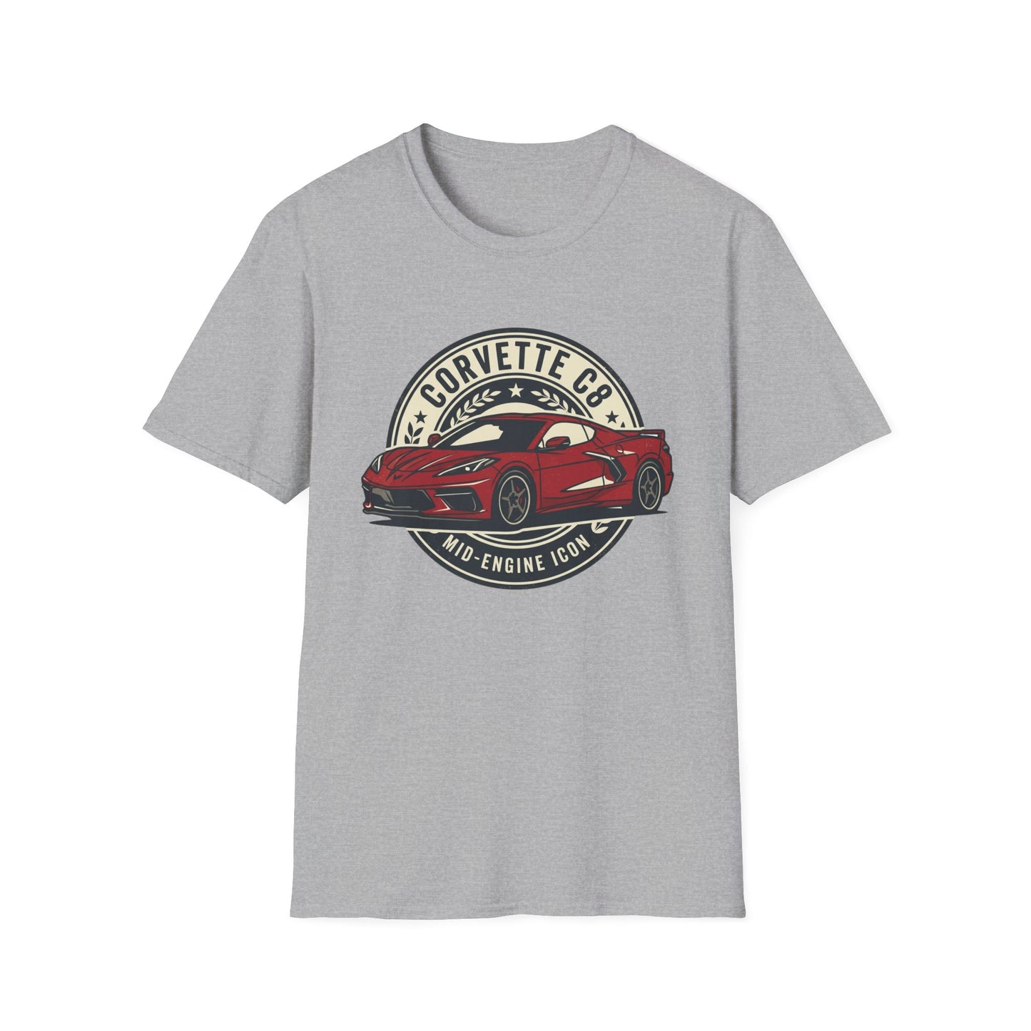 Corvette C8 Tee — Red Mid‑Engine Icon Car Shirt