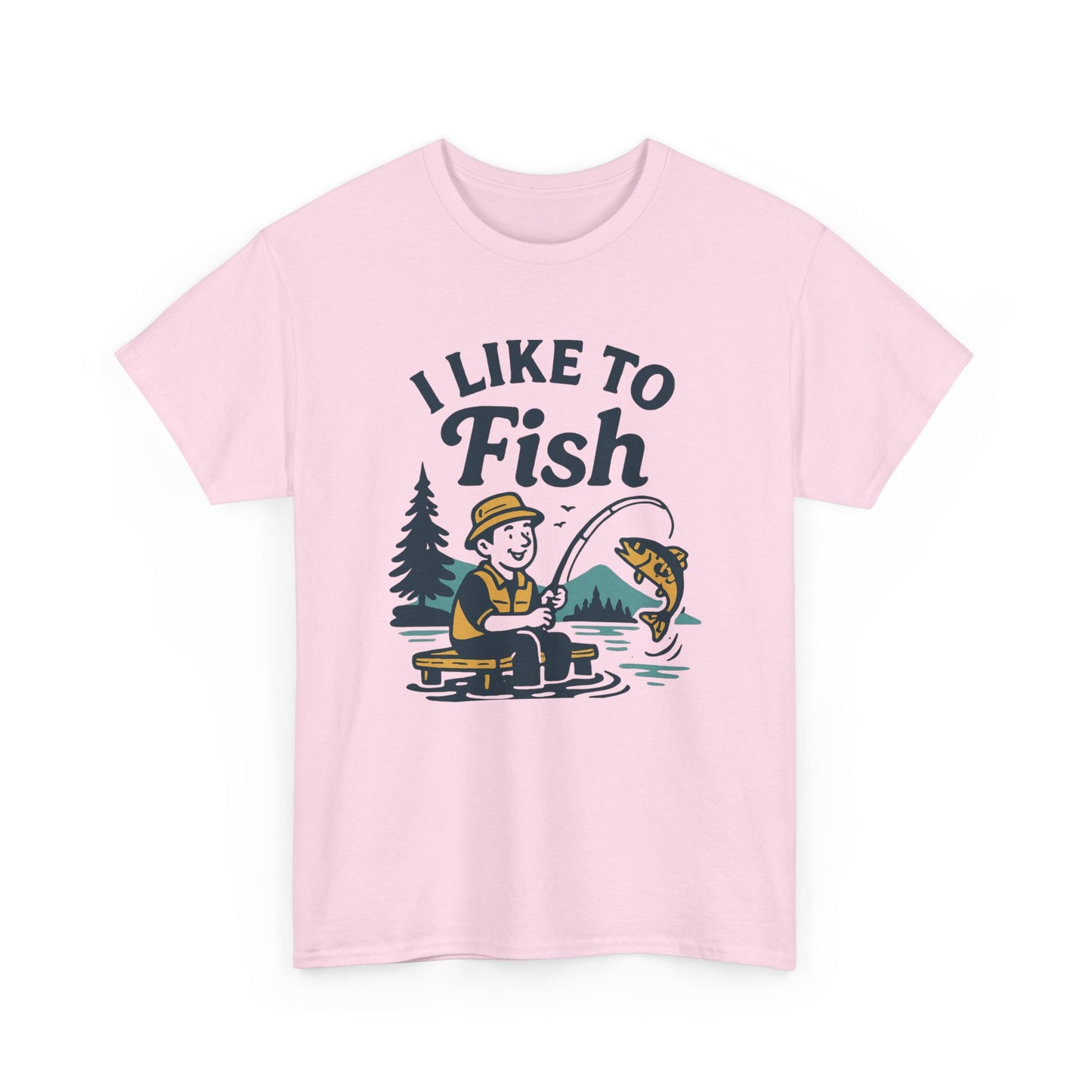 Fishing T-Shirt — "I Like to Fish" Vintage Outdoors Tee