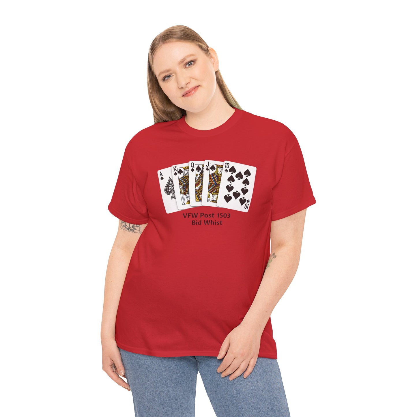 Bid Whist Card Tee — VFW Post 1501 Poker Night T-Shirt