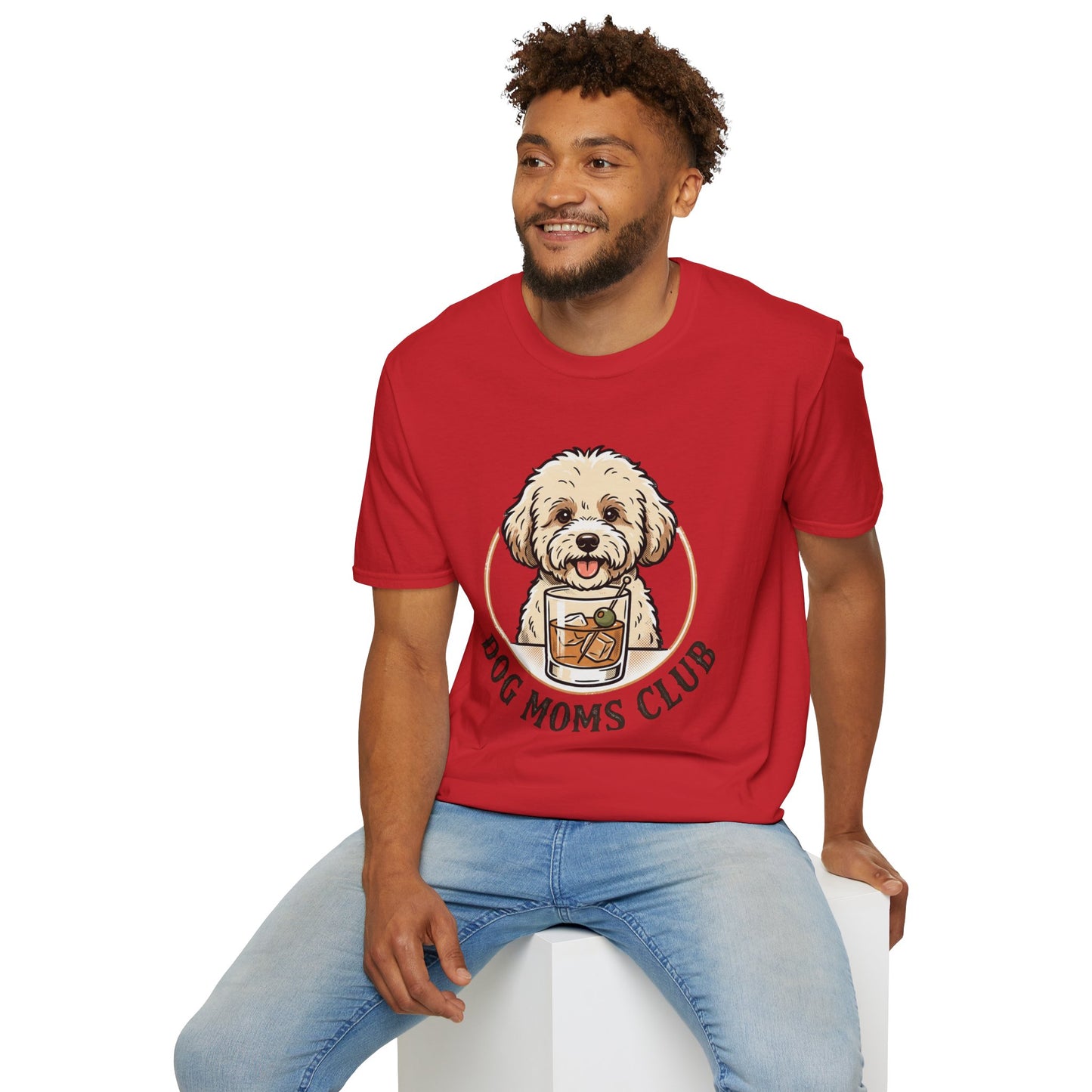 Dog Moms Club T-Shirt — Cute Doodle Dog Graphic Tee