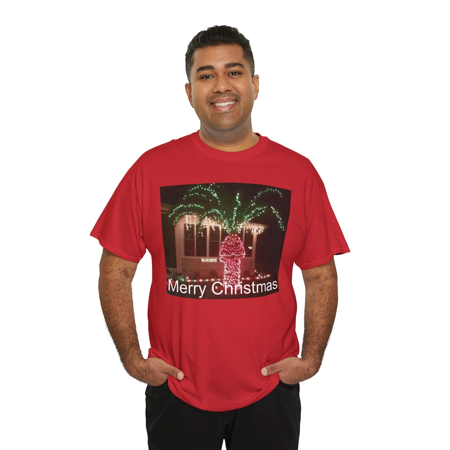 Christmas Lights Tee — 'Merry Christmas' Holiday Graphic T-Shirt Printify