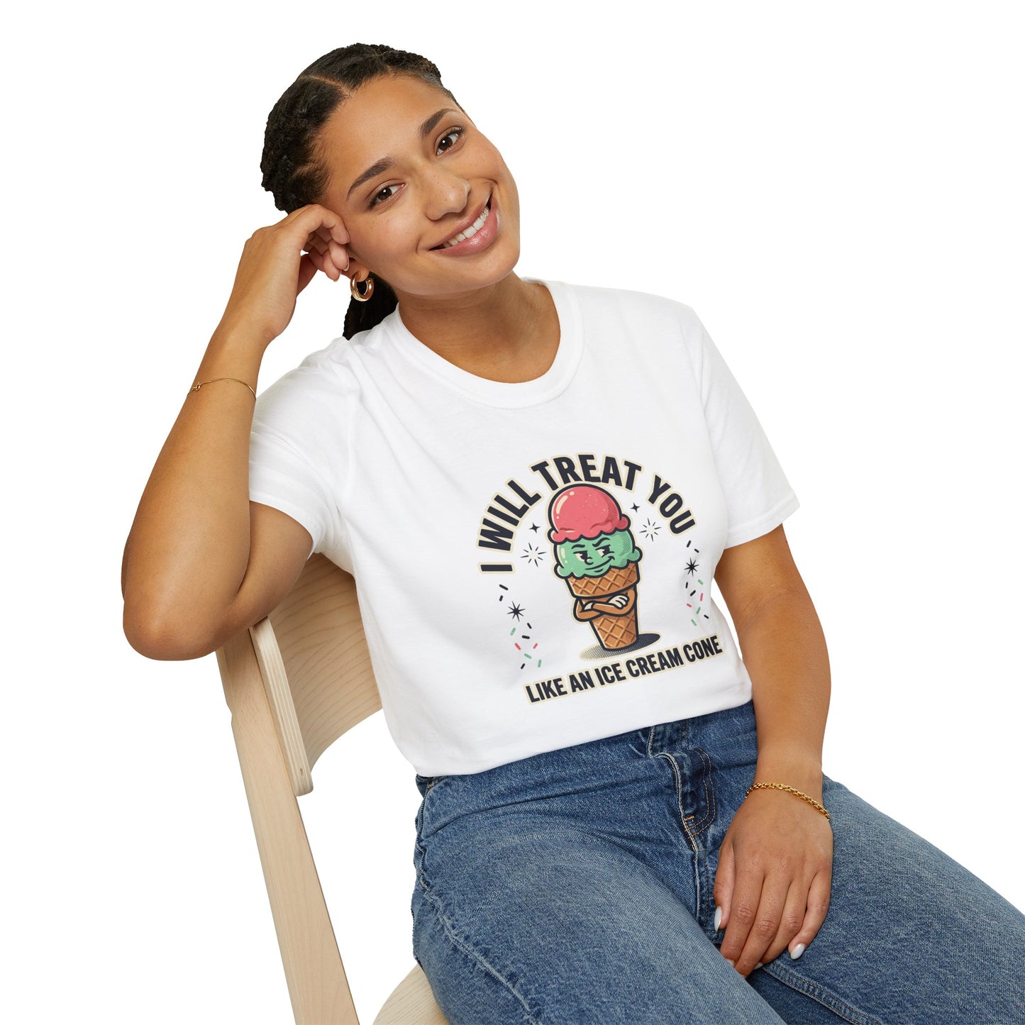 I Will Treat You Like An Ice Cream Cone T-Shirt — Cute Ice Cream Graphic Tee