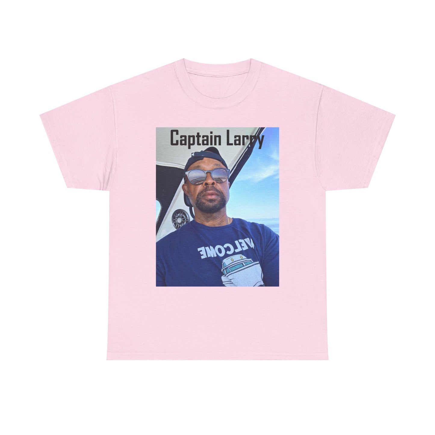 Custom Photo Print T-Shirt — Personalized Selfie Tee ("Welcome" Coffee Graphic) Printify