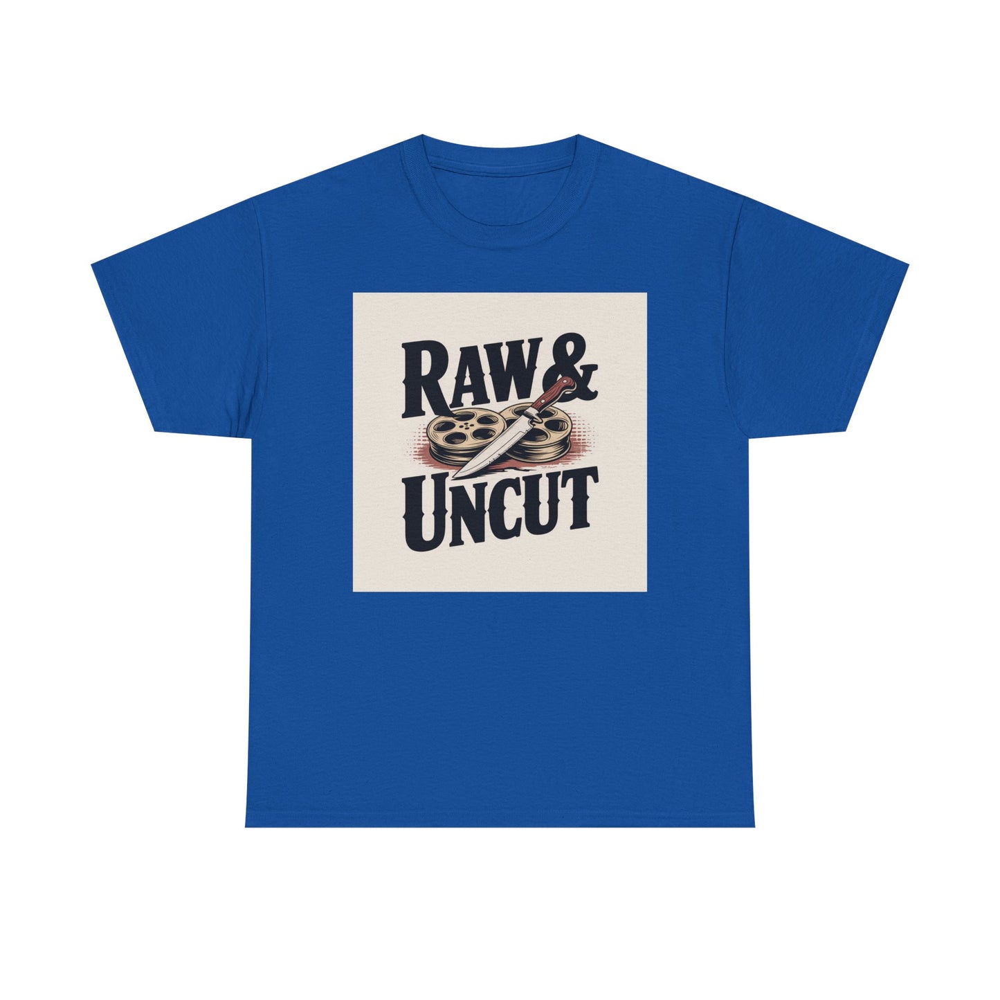 Raw & Uncut Graphic Tee — Vintage Film Reel Movie Lover T-Shirt