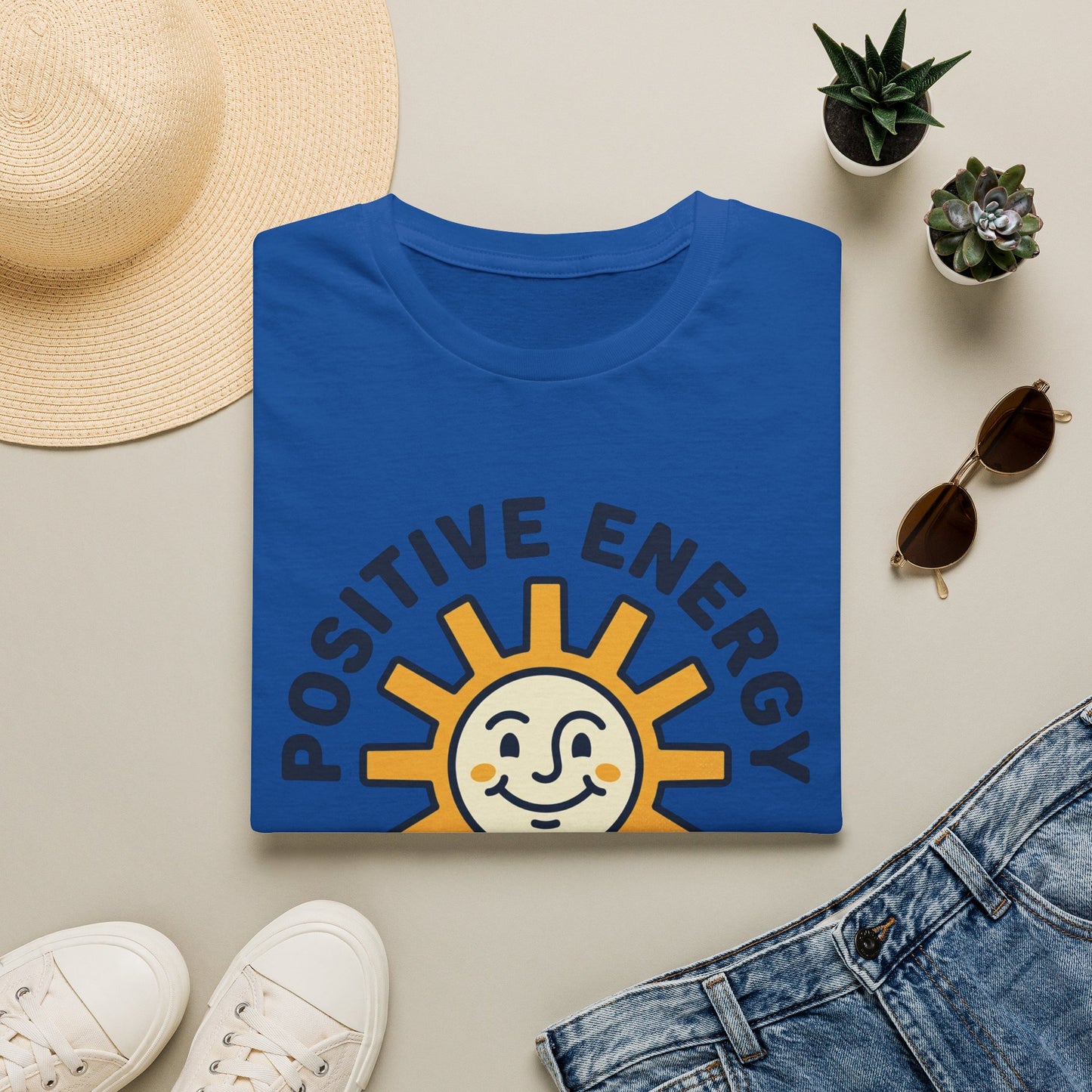 Positive Energy T-Shirt — Sunny 'Positive Energy Only' Graphic Tee