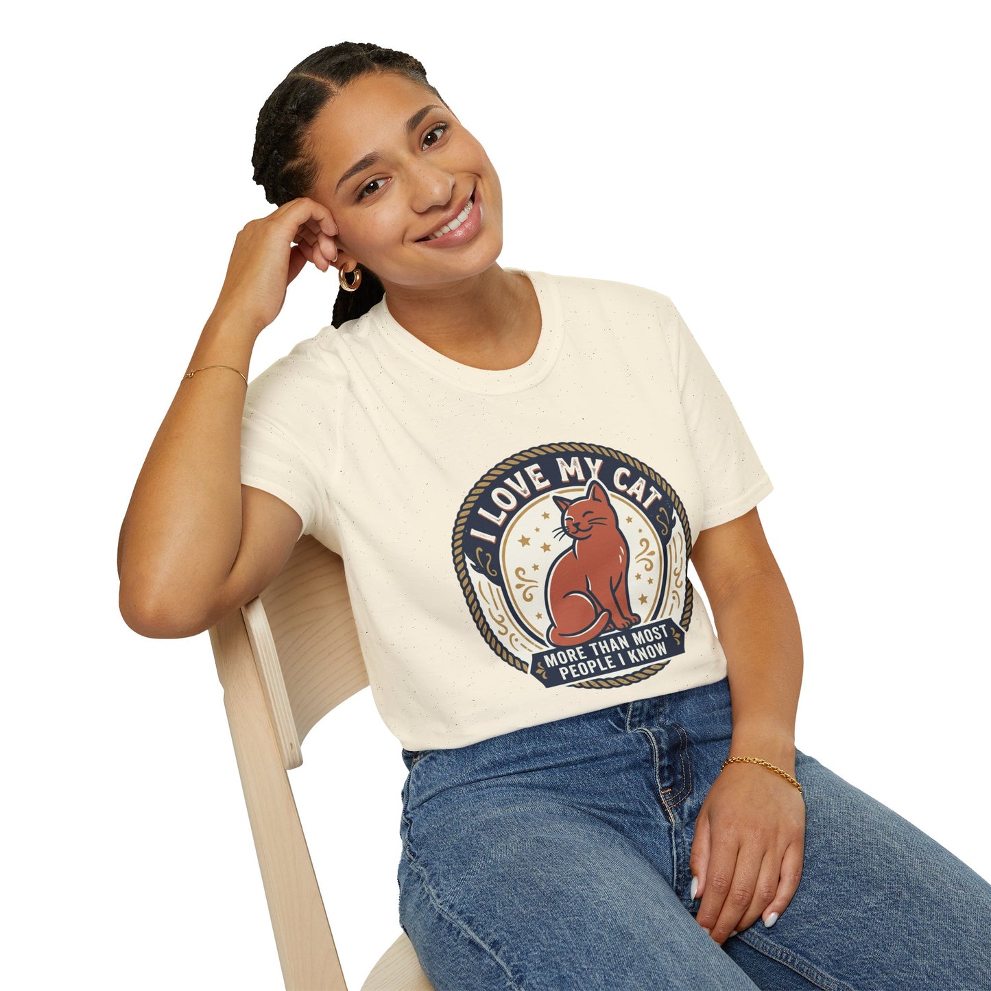 I Love My Cat T-Shirt — "I Love My Cat More Than Most People I Know" Cat Lover Tee