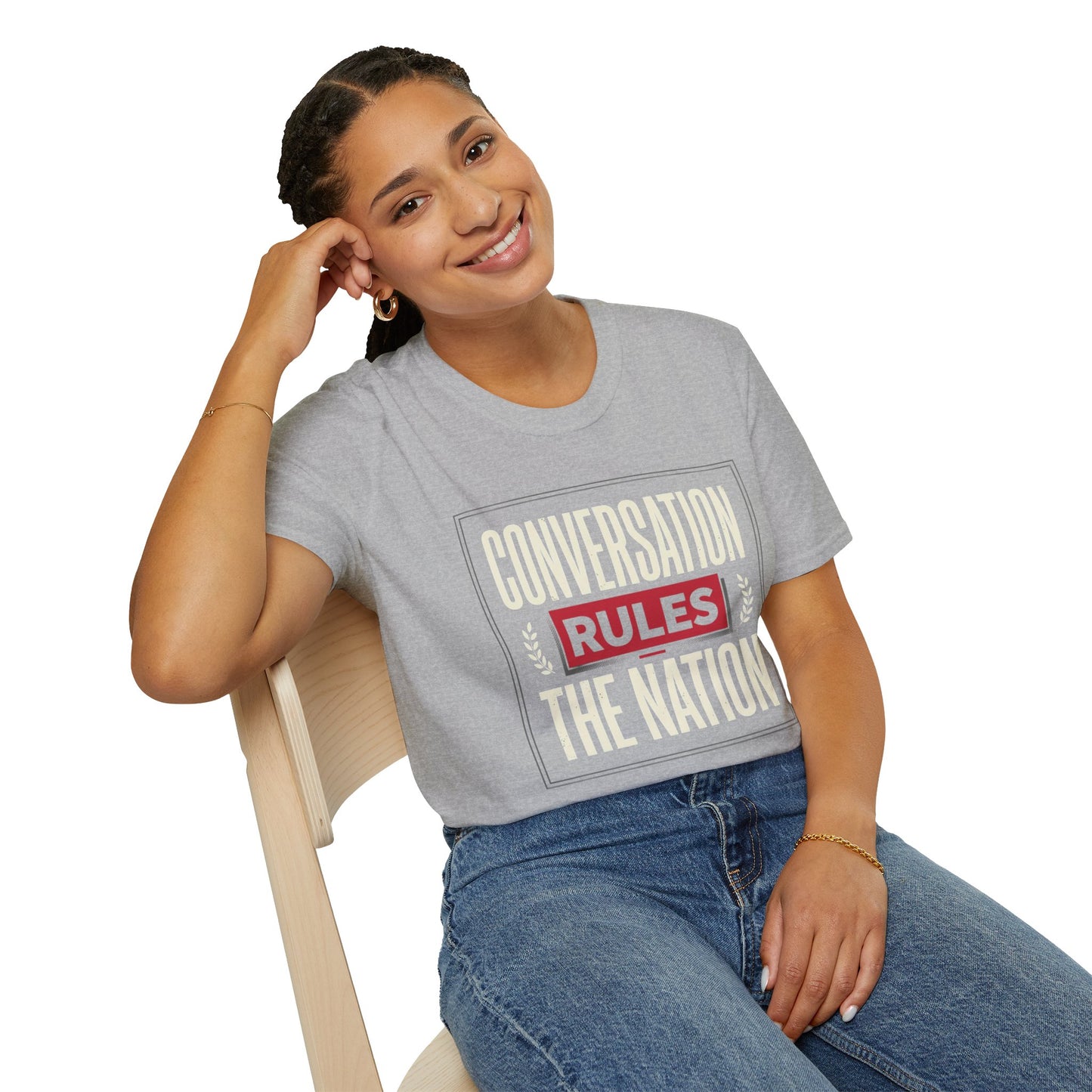 Conversation Rules T-Shirt — "Conversation Rules the Nation" Graphic Tee