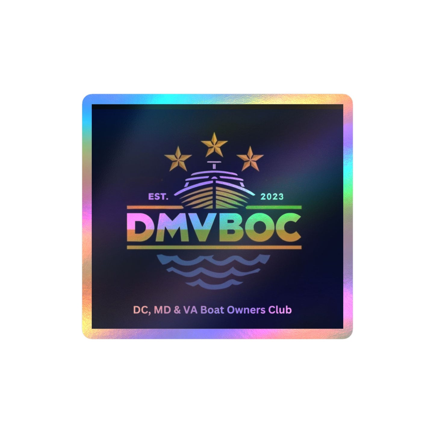 DMVBOC Boat Club Kiss-Cut Vinyl Sticker — DC MD VA Boat Owners Club Logo Decal