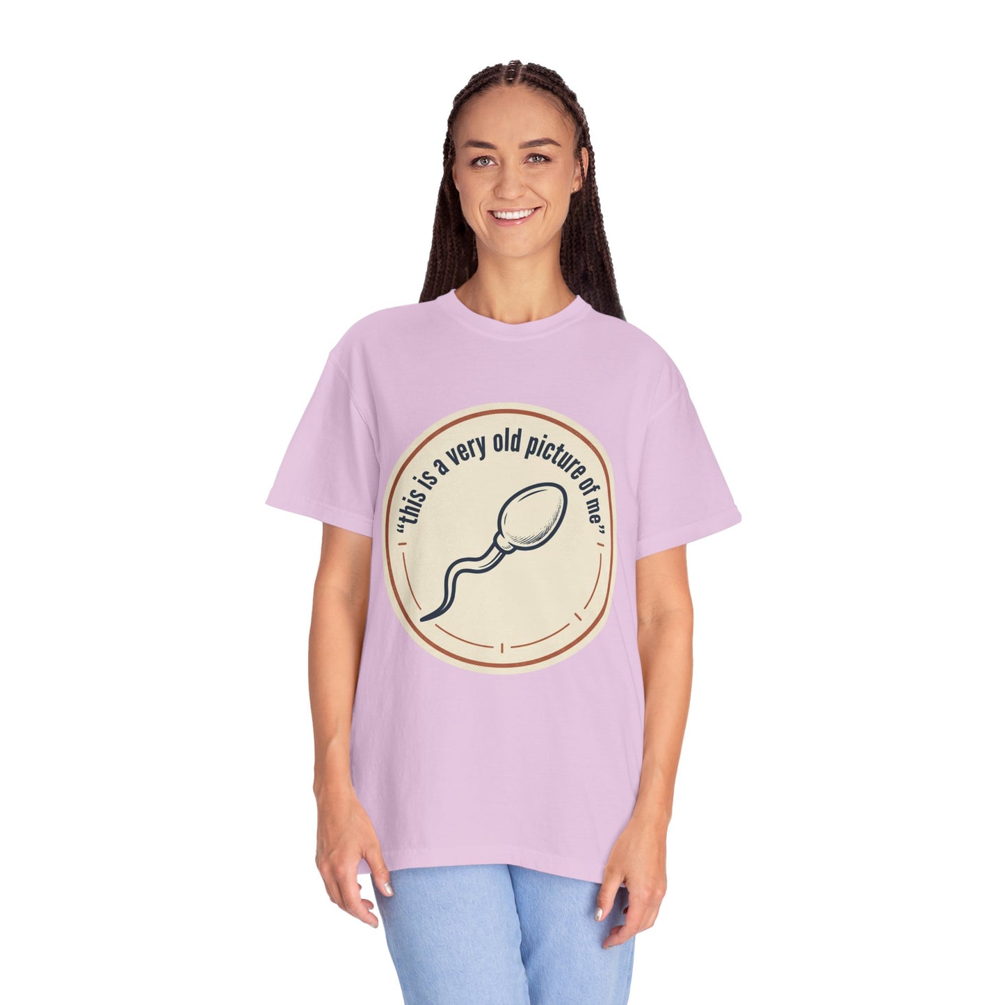 Vintage Sperm Graphic T-Shirt — "this is a very old picture of me"