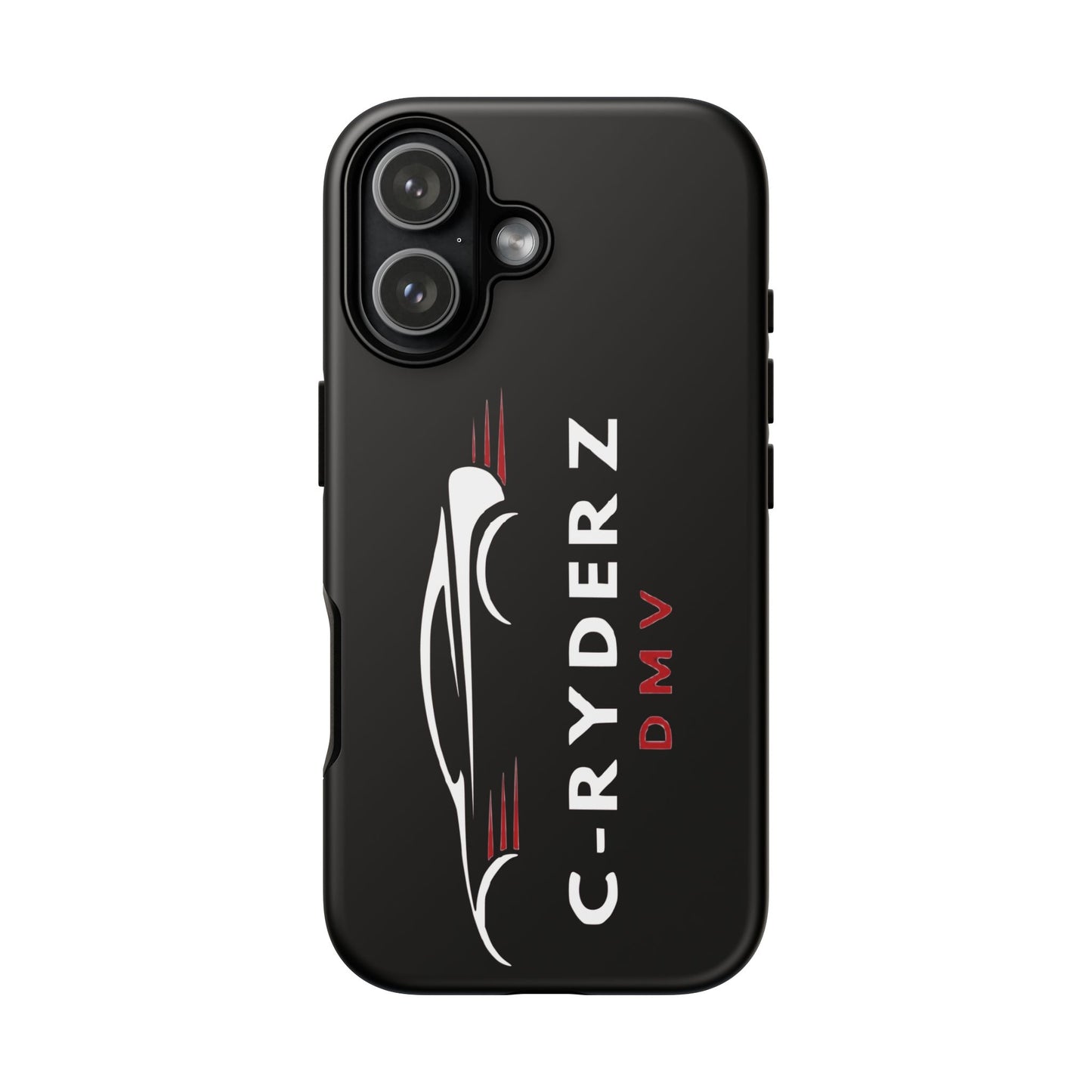 C-Ryderz DMV Black Slim Phone Case — Sporty Car Silhouette Protective Cover Printify
