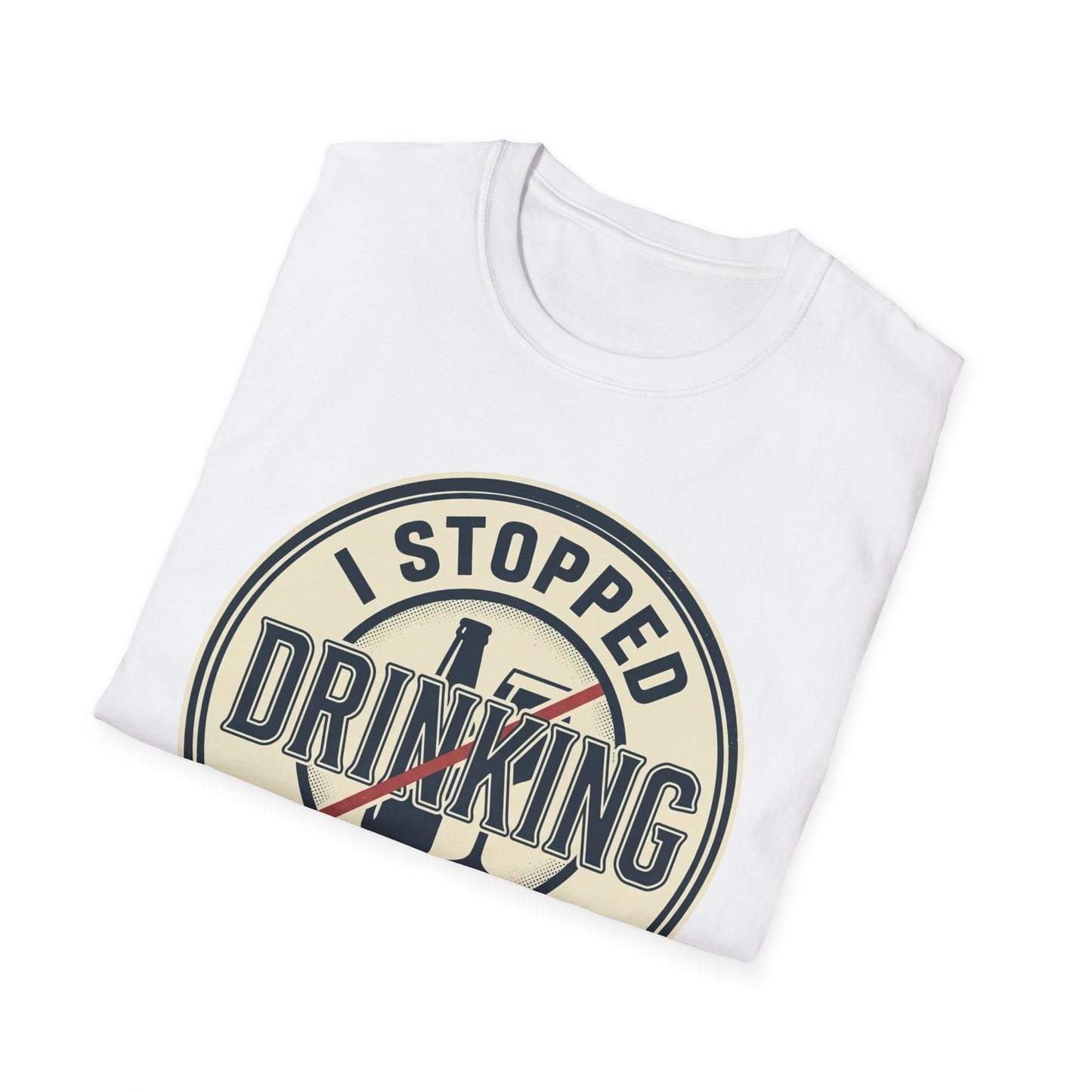 'Stopped Drinking at 21' Vintage Sobriety Shirt