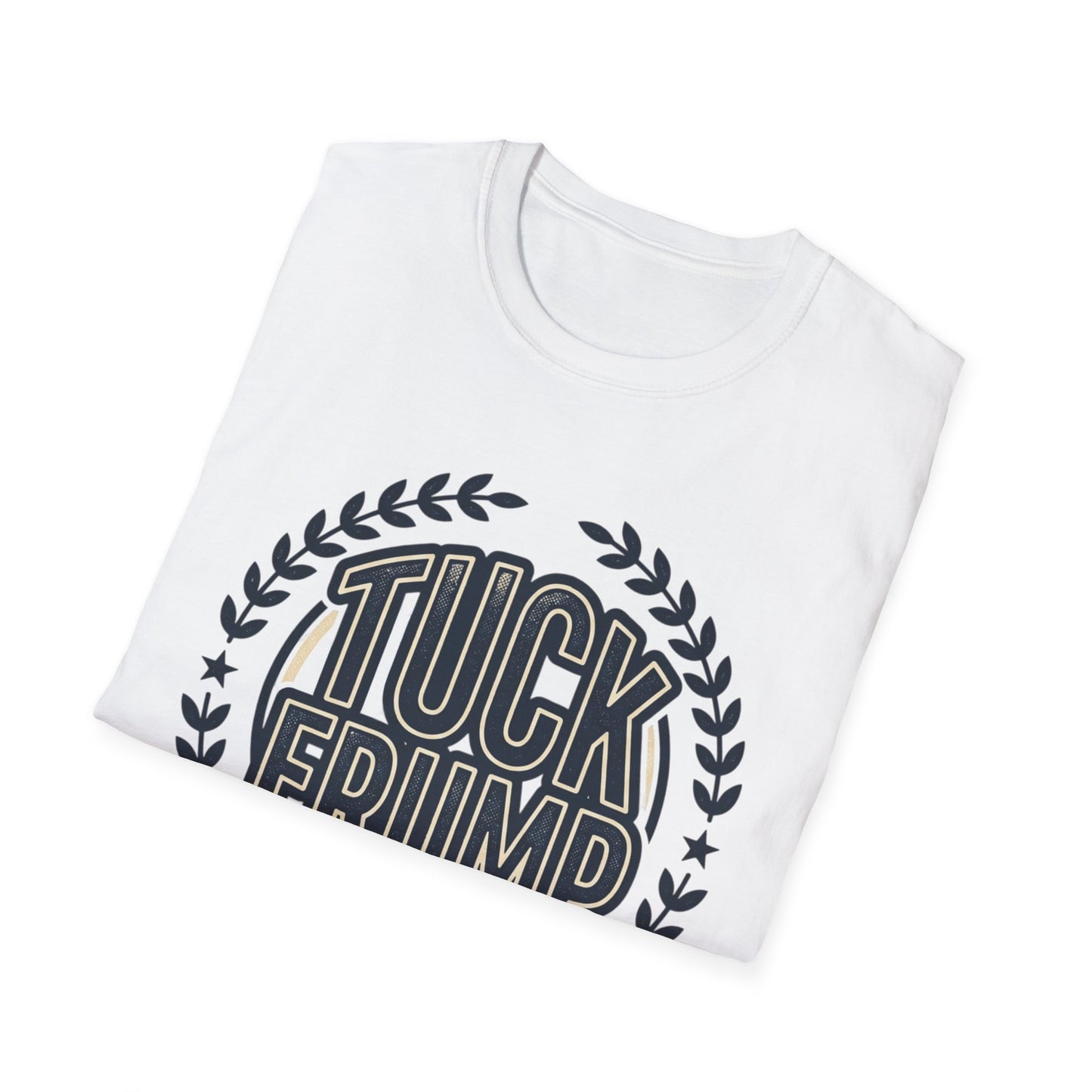 "Tuck Frump" Vintage Laurel Emblem Political Satire Tee