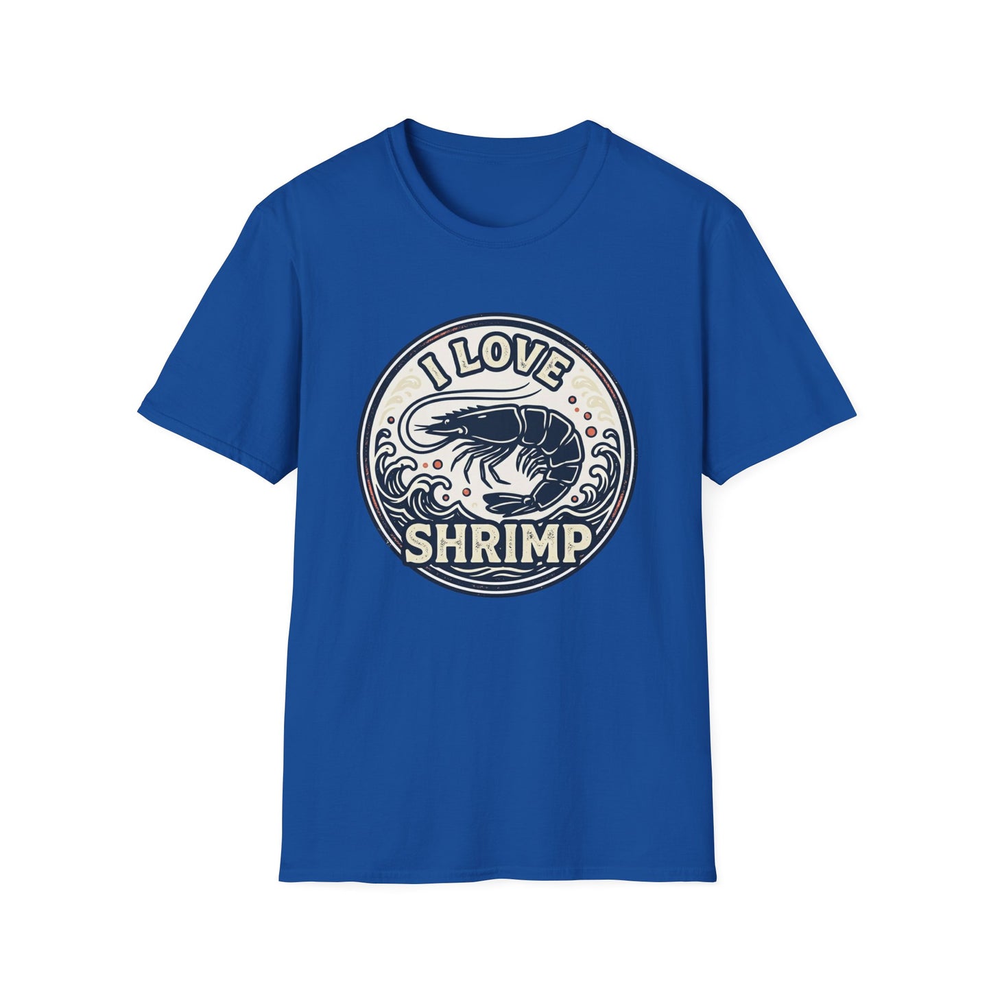 I Love Shrimp T-Shirt — Retro Seafood Crew Tee