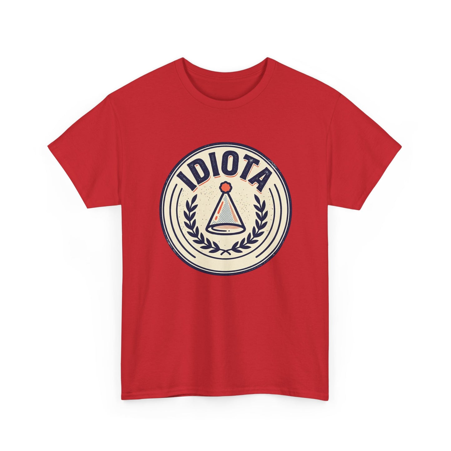 Idiota Crest T-Shirt — Vintage Emblem Graphic Tee