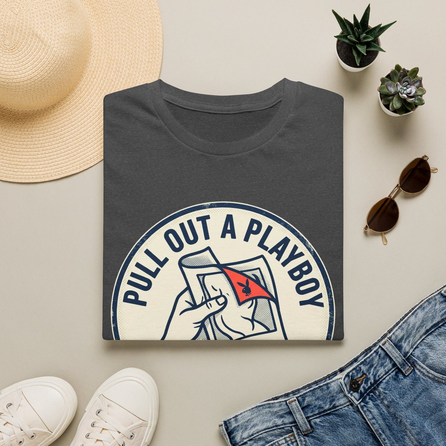 T-Shirt — “Pull Out a Playboy (And I Might Read It)” Retro Graphic Tee