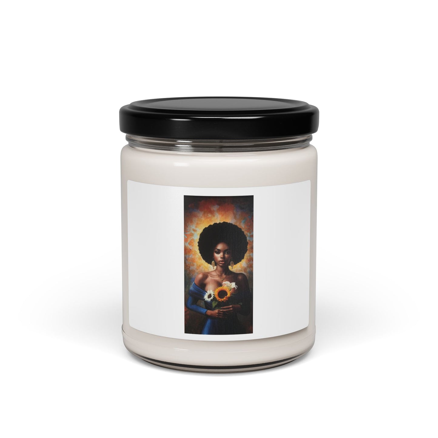 Scented Soy Candle 9oz — Clean Linen Jar Candle with Custom Label (QR Code)