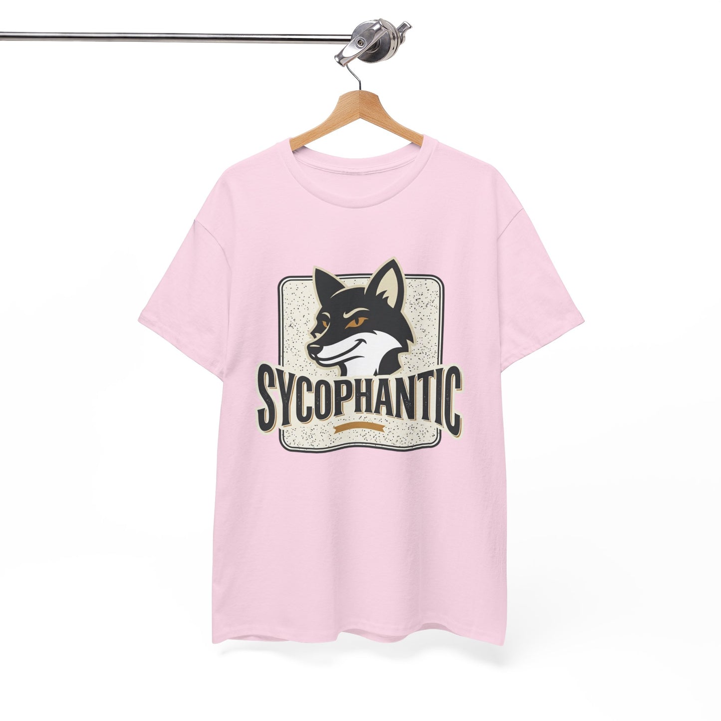 Sycophantic Fox Graphic Tee — Retro Animal Logo T-Shirt