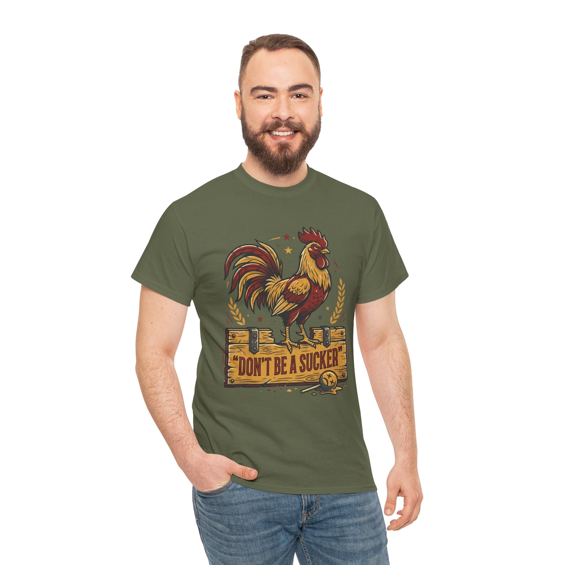 Rooster 'Don't Be a Sucker' Graphic Tee Printify