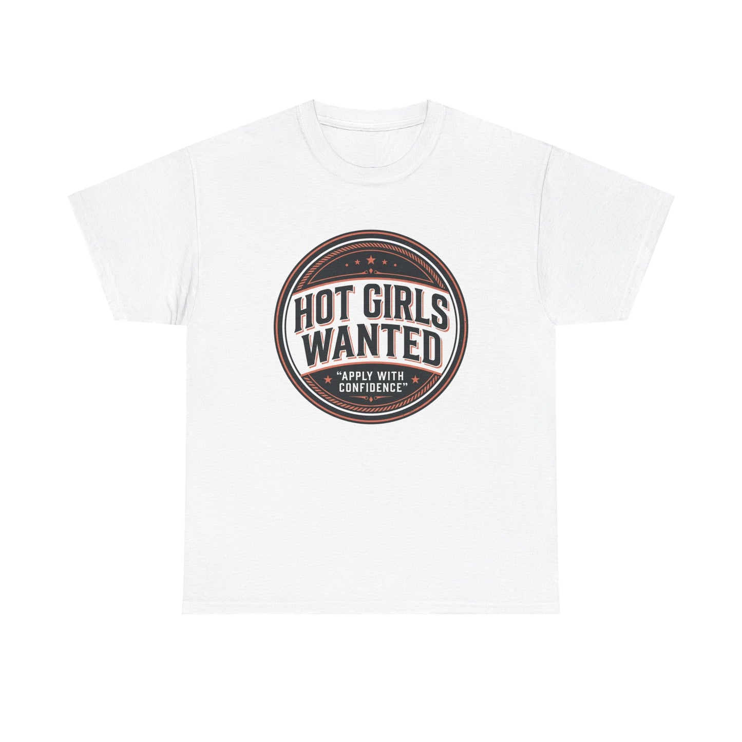 T-Shirt — "Hot Girls Wanted" Retro Badge Tee