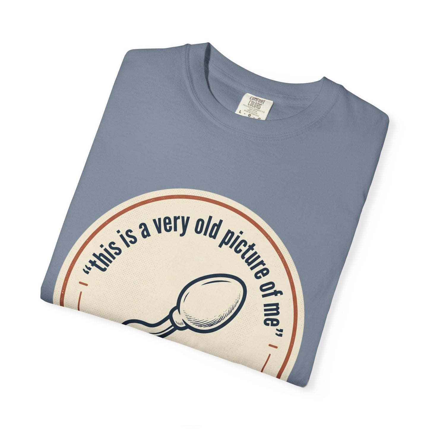 Vintage Sperm Graphic T-Shirt — "this is a very old picture of me"