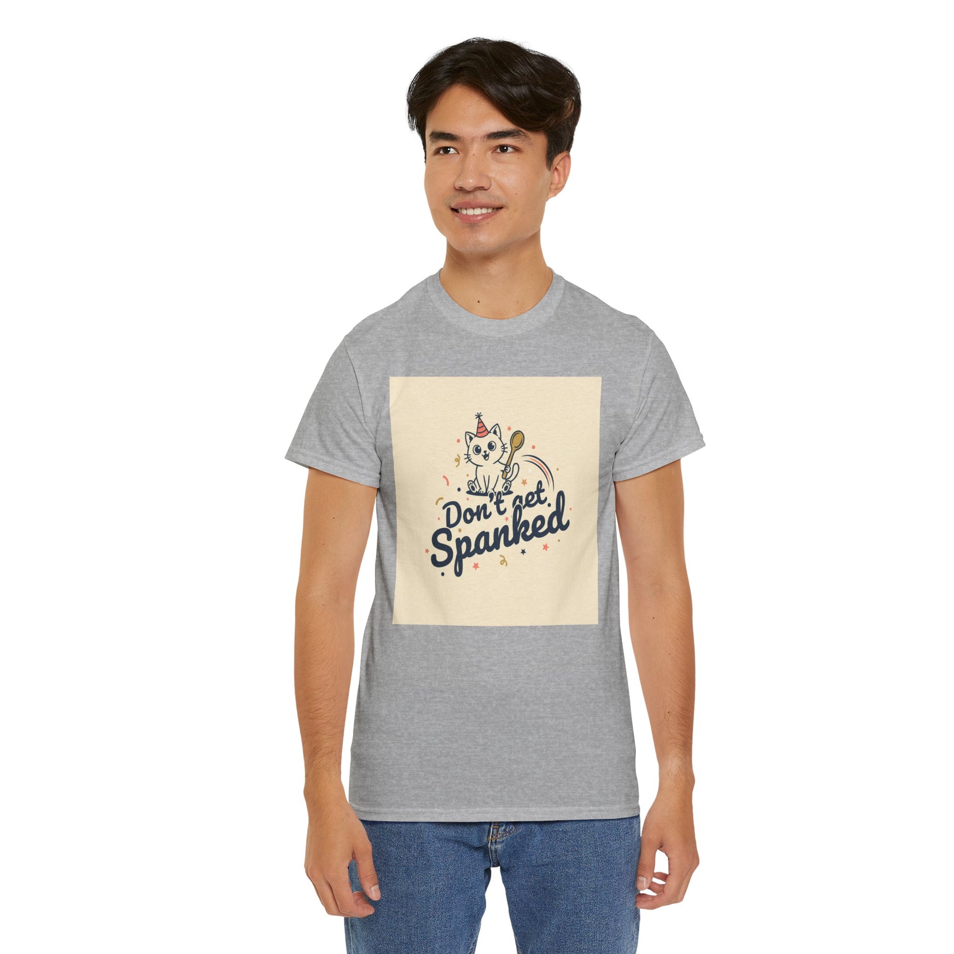 Don’t Get Spanked Cat Tee — Cute Retro Kitten Graphic T-Shirt Printify