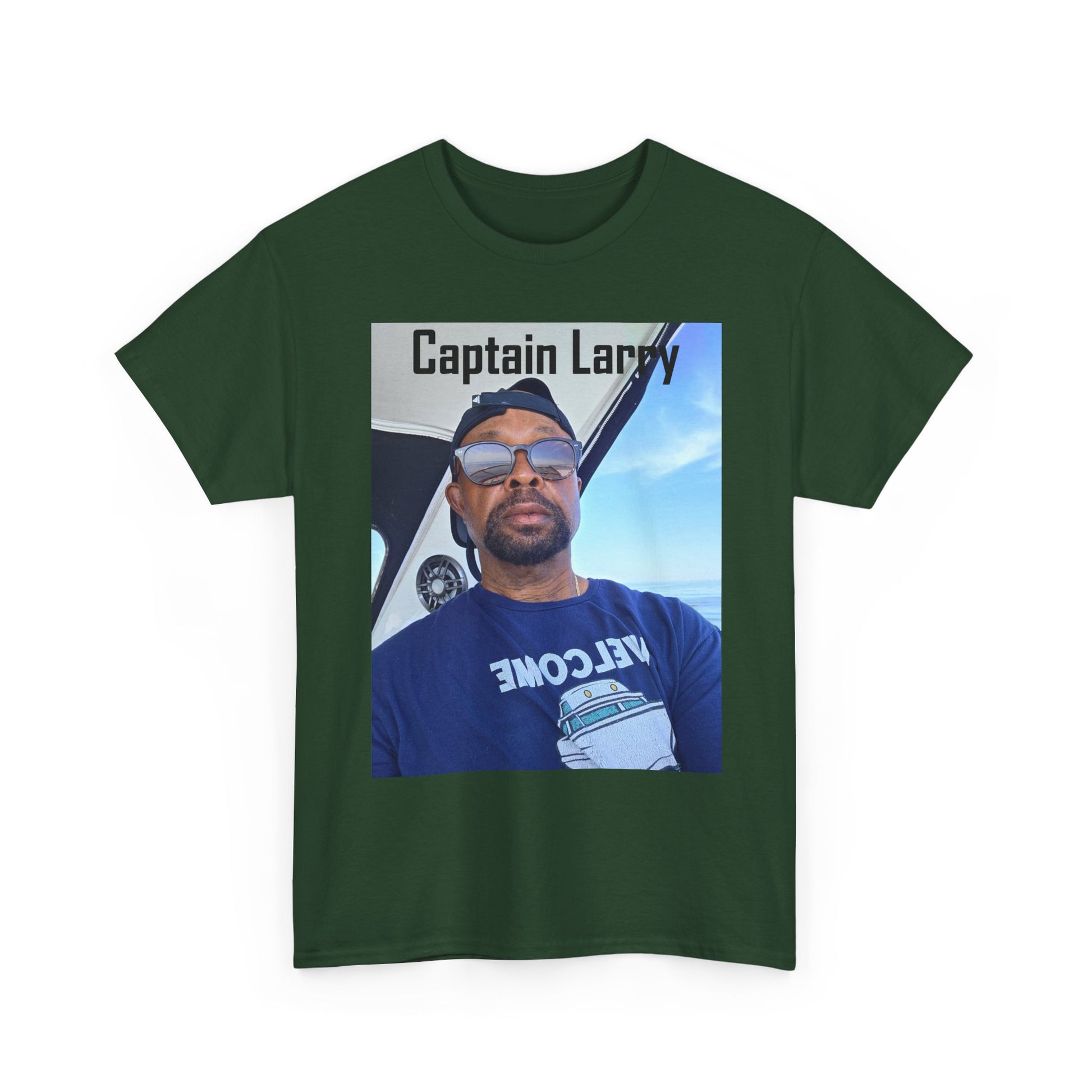 Custom Photo Print T-Shirt — Personalized Selfie Tee ("Welcome" Coffee Graphic) Printify